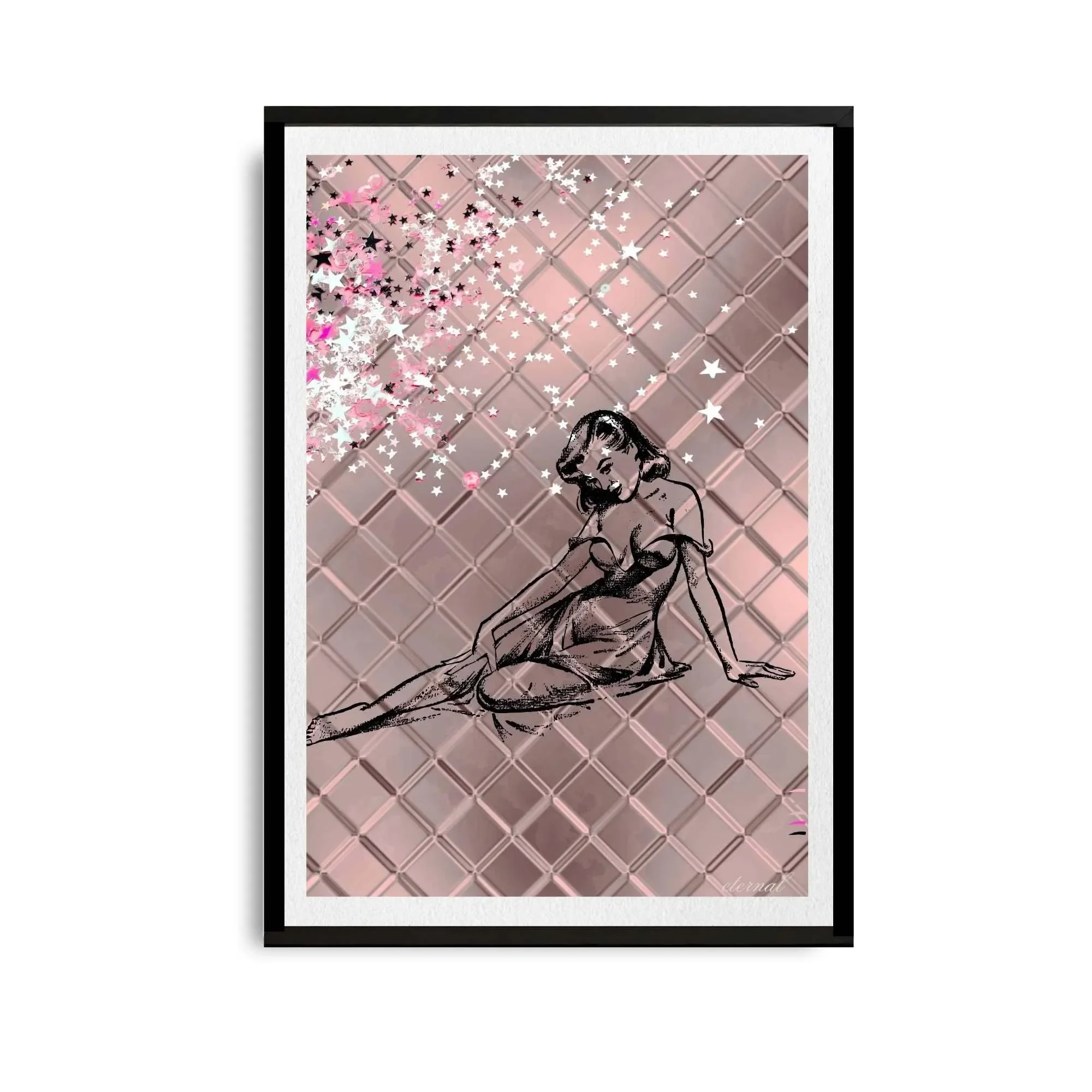 black framed print. N10059 wht bg_converted.webp