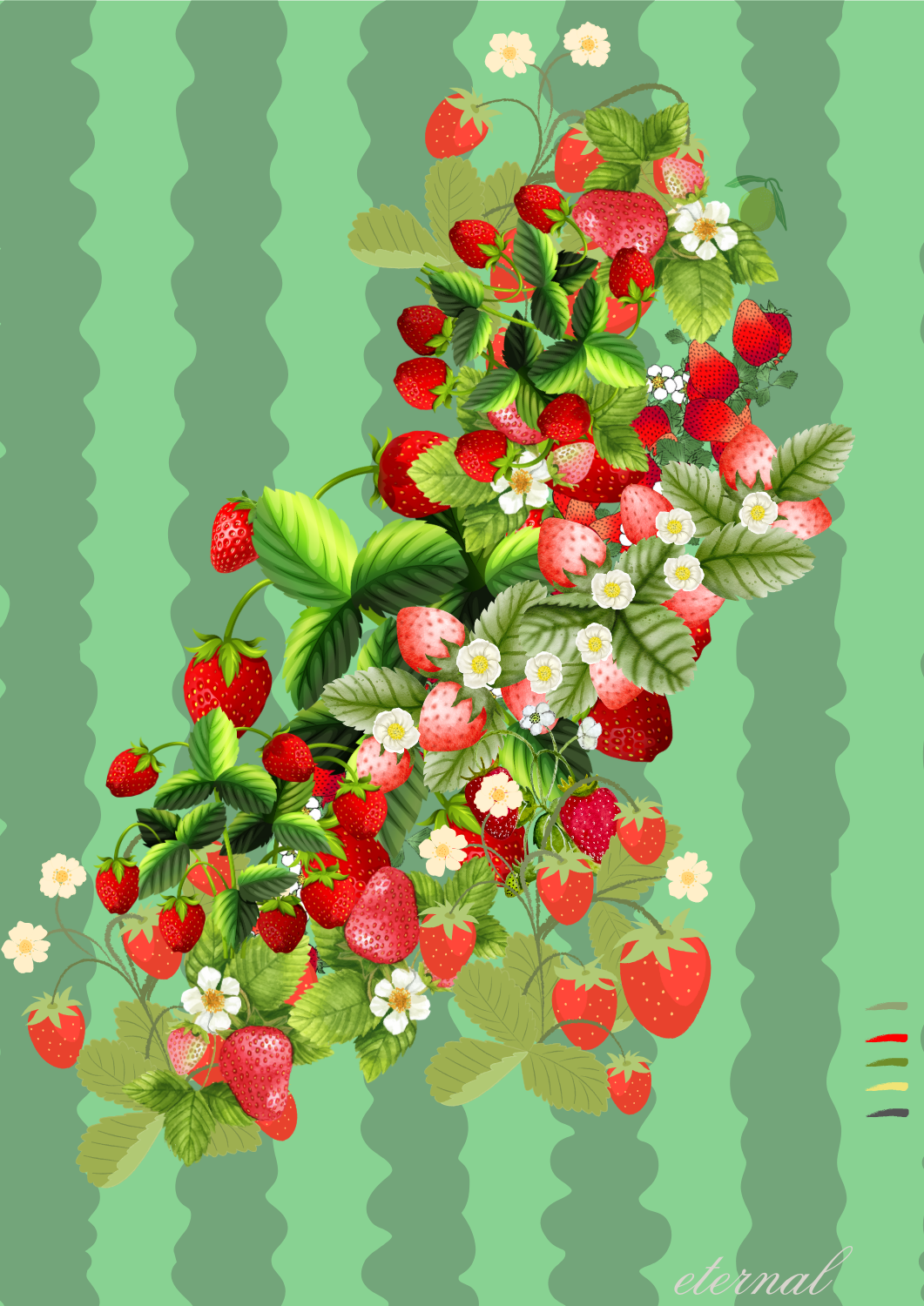 Strawberry Delight Botanical Print - Special Edition Wall Art Eternal Art Prints