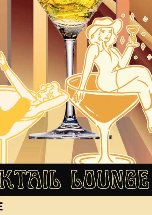Retro Cocktail Lounge with Citrus Splash Cocktail Culture Wall Art Print, Eternal Art & Design - Eternal Art & Design