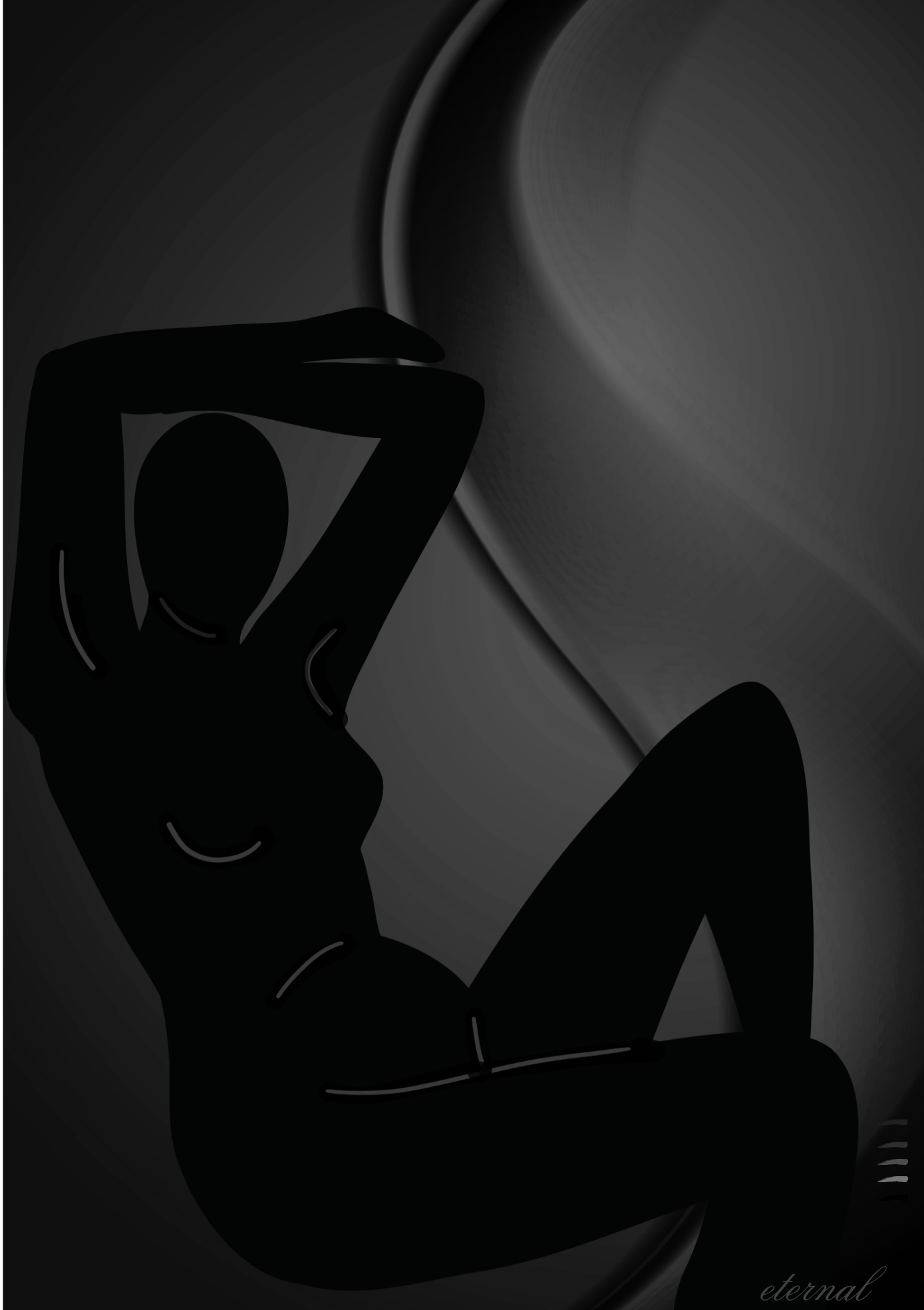 Female Mystic Silhouette Art Print, Sydney Artist - Eternal Art & Design