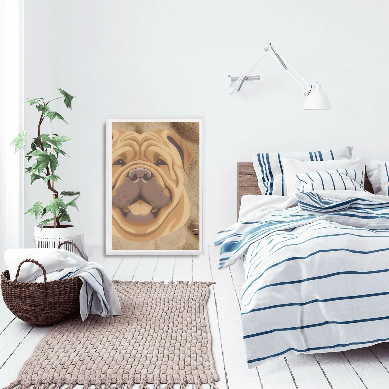 Shar Pei Wall Art Print - Sydney Artist, Eternal Art Prints - Eternal Art & Design