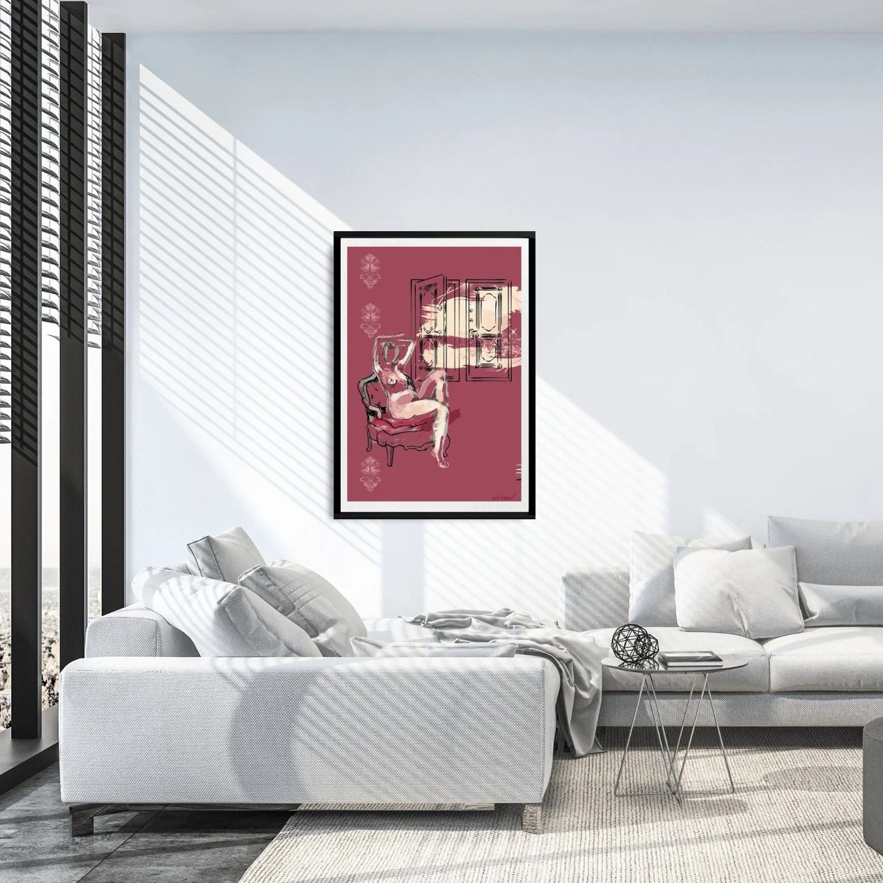 Female Figure Nude Tranquil Seated Art Print, Sydney Artist - Eternal Art Prints - Eternal Art & Design