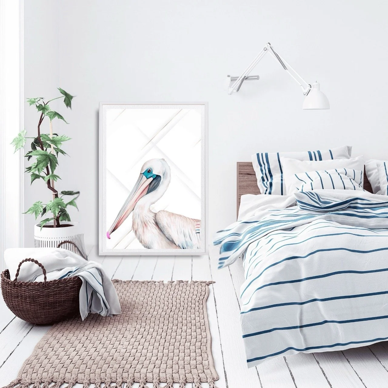 white-framed-pelican-print1.-A10037 Large.jpeg