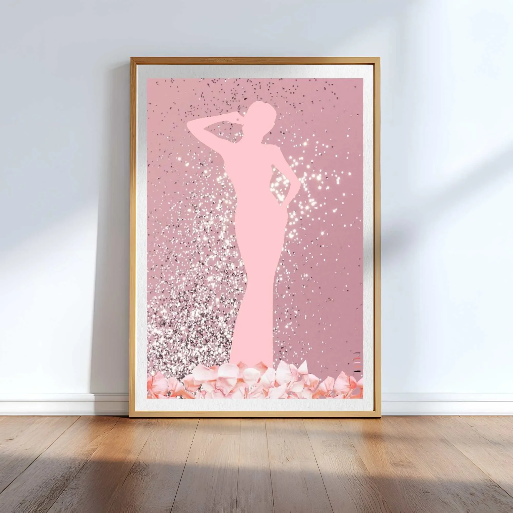 Pink Female Glitterati Stage Icon Art Print - Sydney Artist, Eternal Art Prints