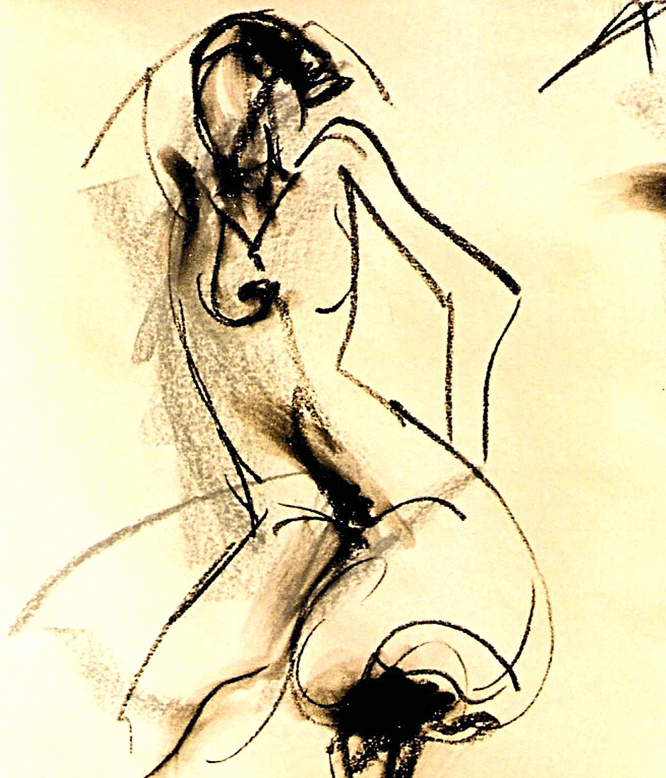 Female Form sketch  | Soft Pastel on Stonehenge | 500mmw x 700mmh     PRIVATE OWNER