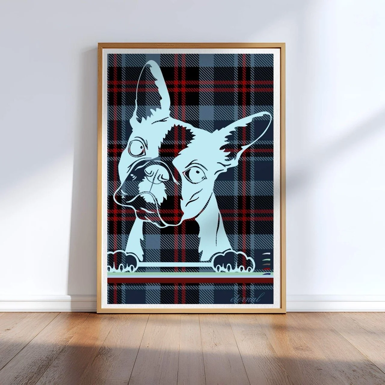 Puppy Boston Terrier Wall Art Print - Sydney Artist, Eternal Art Prints - Eternal Art & Design