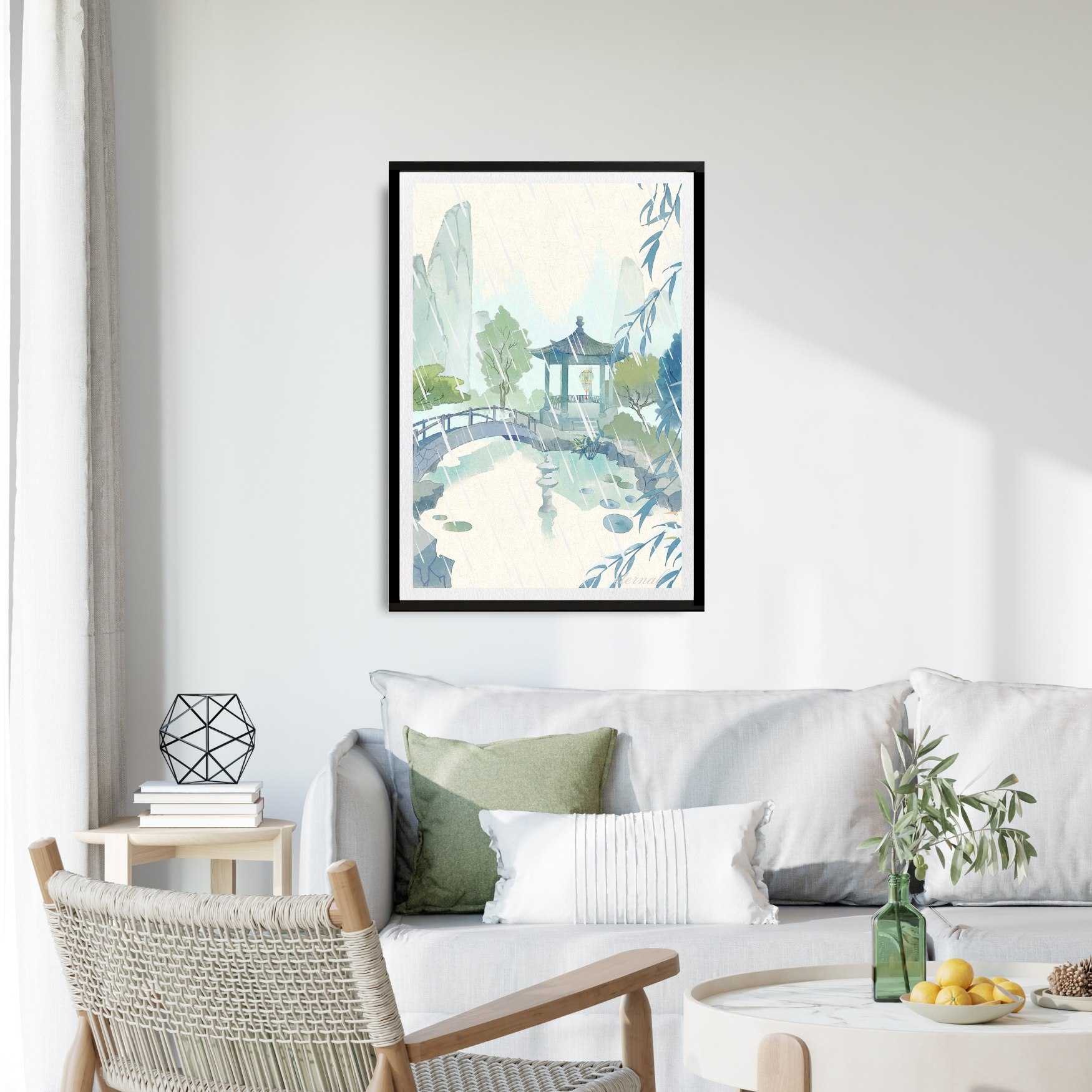 Oriental Japanese Pergoda Wall Art Print, Eternal Art Prints - Eternal Art & Design