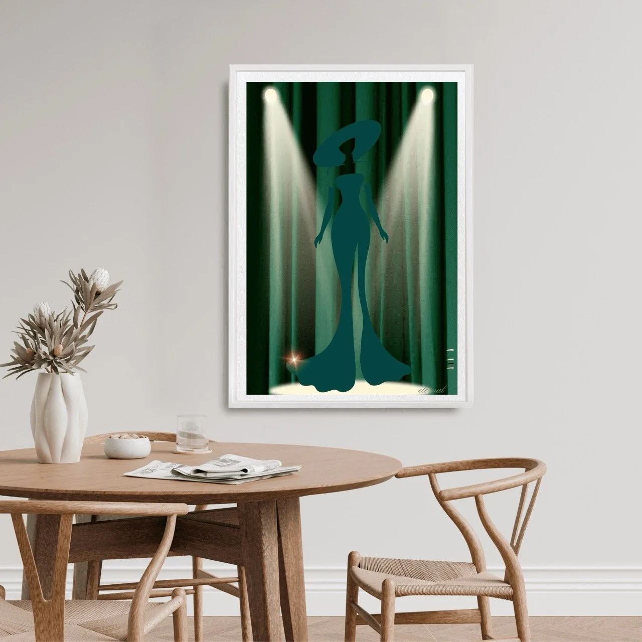 Rainbow Stage Icon in Gree Art Print - Sydney Artist, Eternal Art Prints - Eternal Art & Design