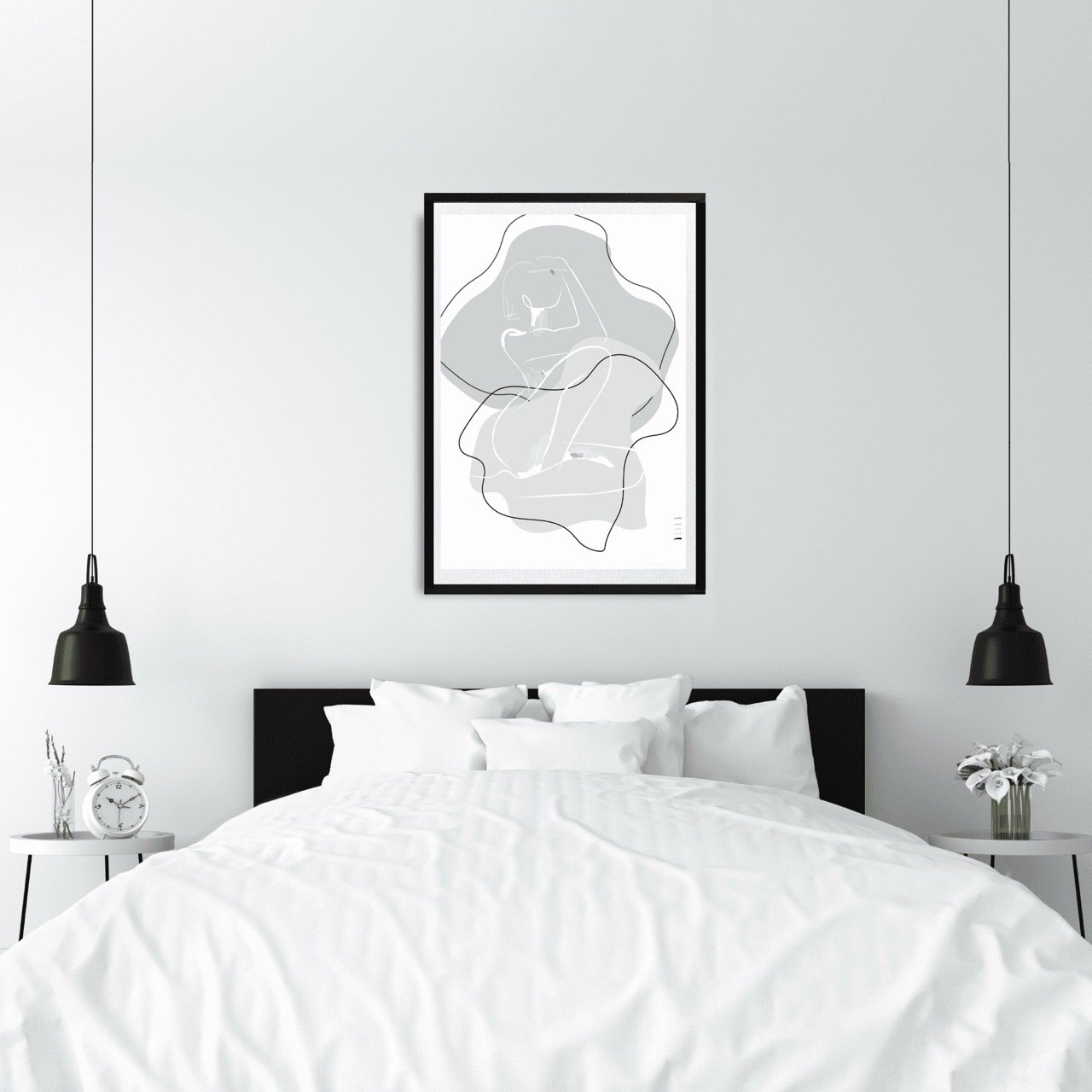 Female Nude Line Drawing Minimalist Wall Art Print, Sydney Artist - Eternal Art Prints - Eternal Art & Design