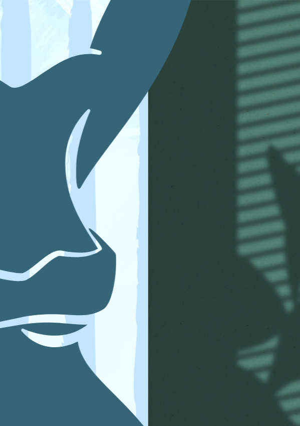 Nude Line Drawing in Aqua Wall Art Print, Sydney Artist - Eternal Art & Design - Eternal Art & Design