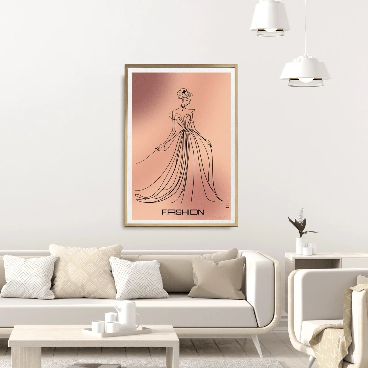 Fashion-inspired Female in Gown Art Print - Sydney Artist, Eternal Art Prints - Eternal Art & Design