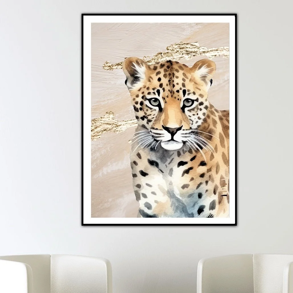 Leopard Cub Wall Art Print - Sydney Artist, Eternal Art & Design - Eternal Art & Design