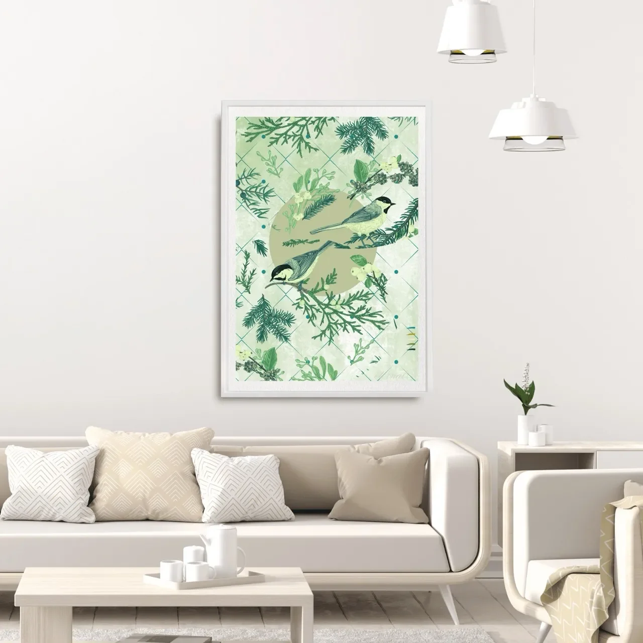 white framed bird print. I10012 Large_converted.webp