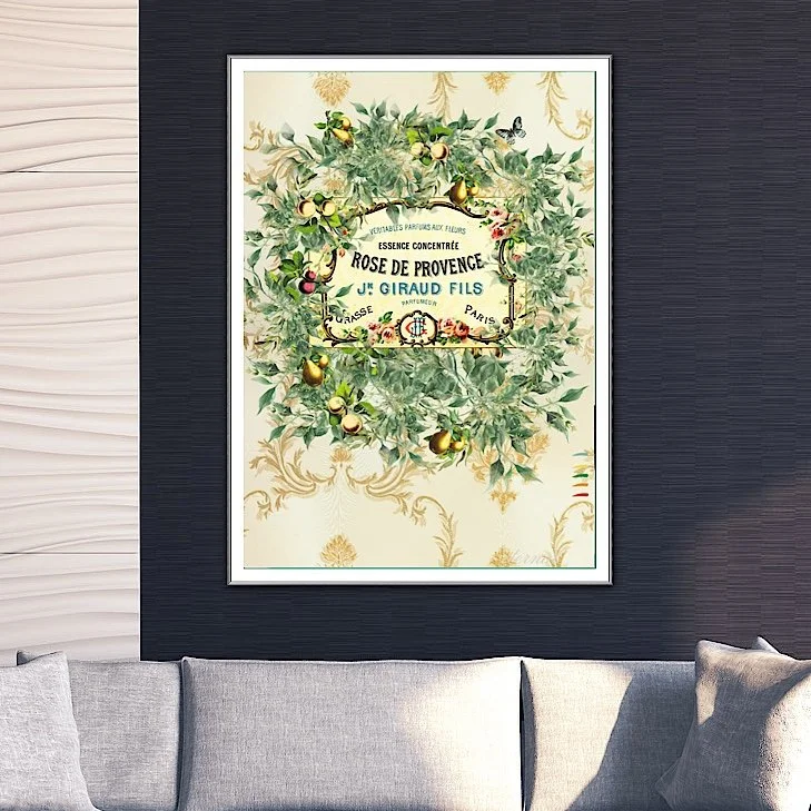 Vintage Provence Floral Yellow Botanical Print - Special Edition Wall Art Eternal Art & Design - Eternal Art & Design