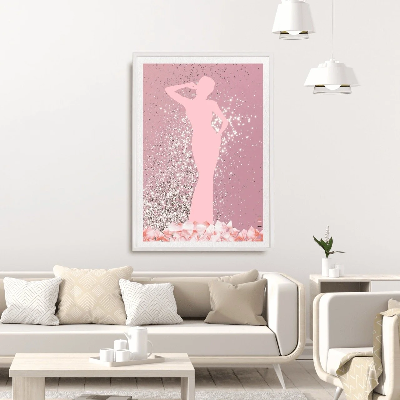 Pink Female Glitterati Stage Icon Art Print - Sydney Artist, Eternal Art Prints - Eternal Art & Design