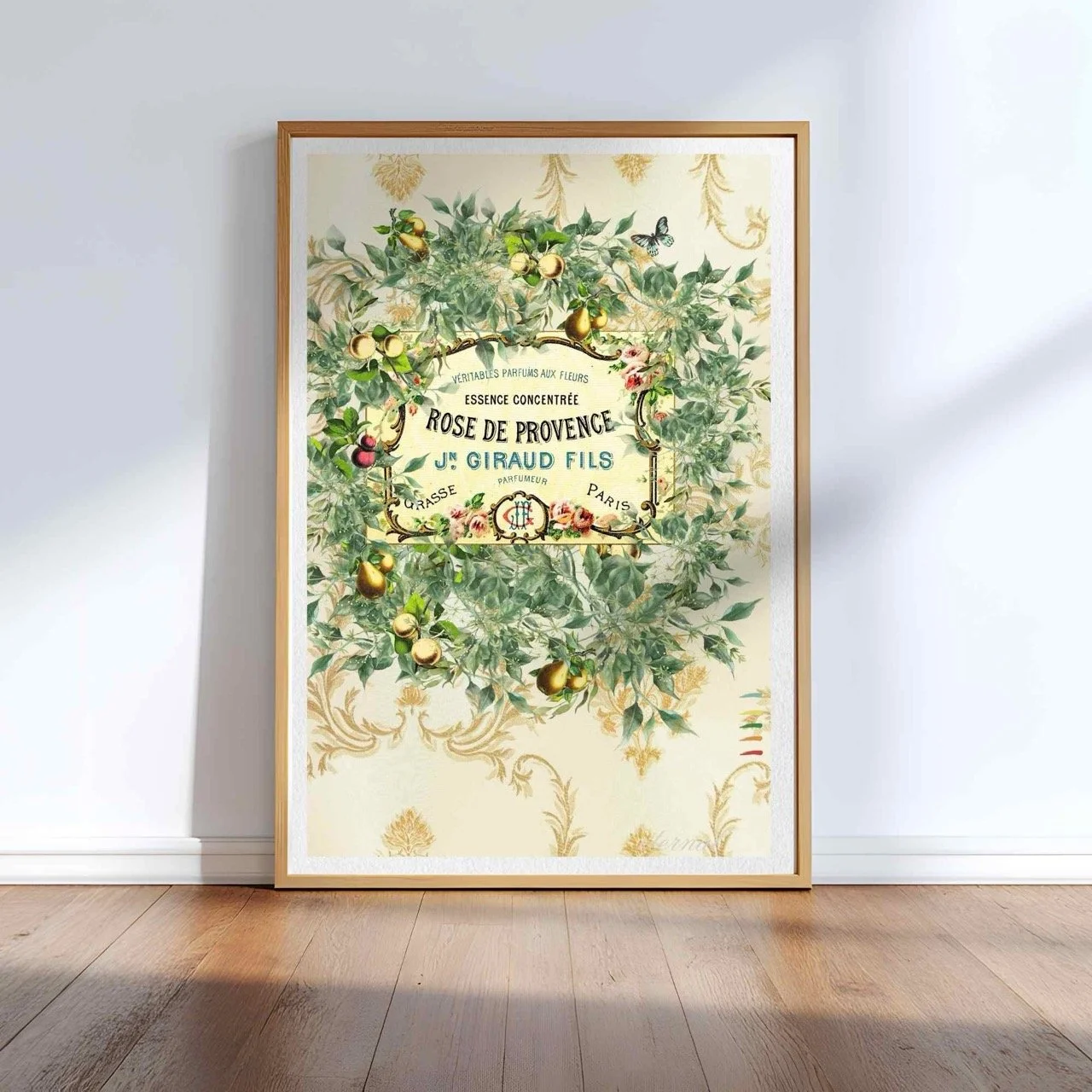 Vintage Provence Floral Yellow Botanical Print - Special Edition Wall Art Eternal Art Prints