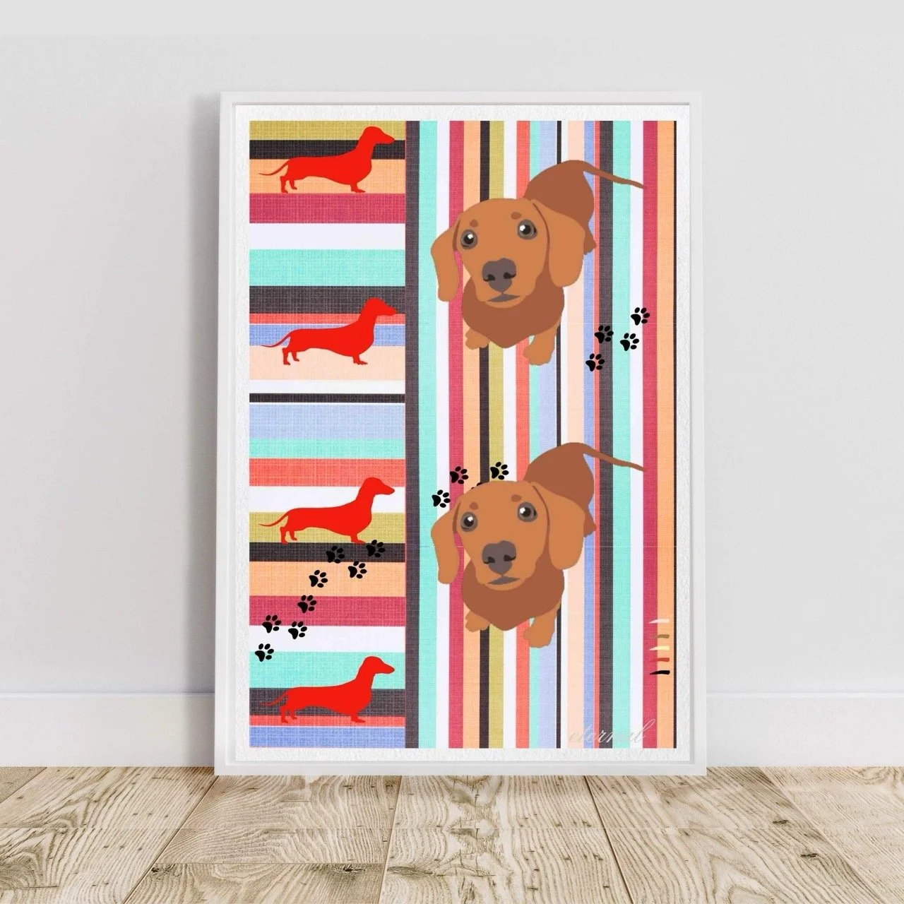 Dachshund Sausage Dog Wall Art Print - Sydney Artist, Eternal Art Prints - Eternal Art & Design