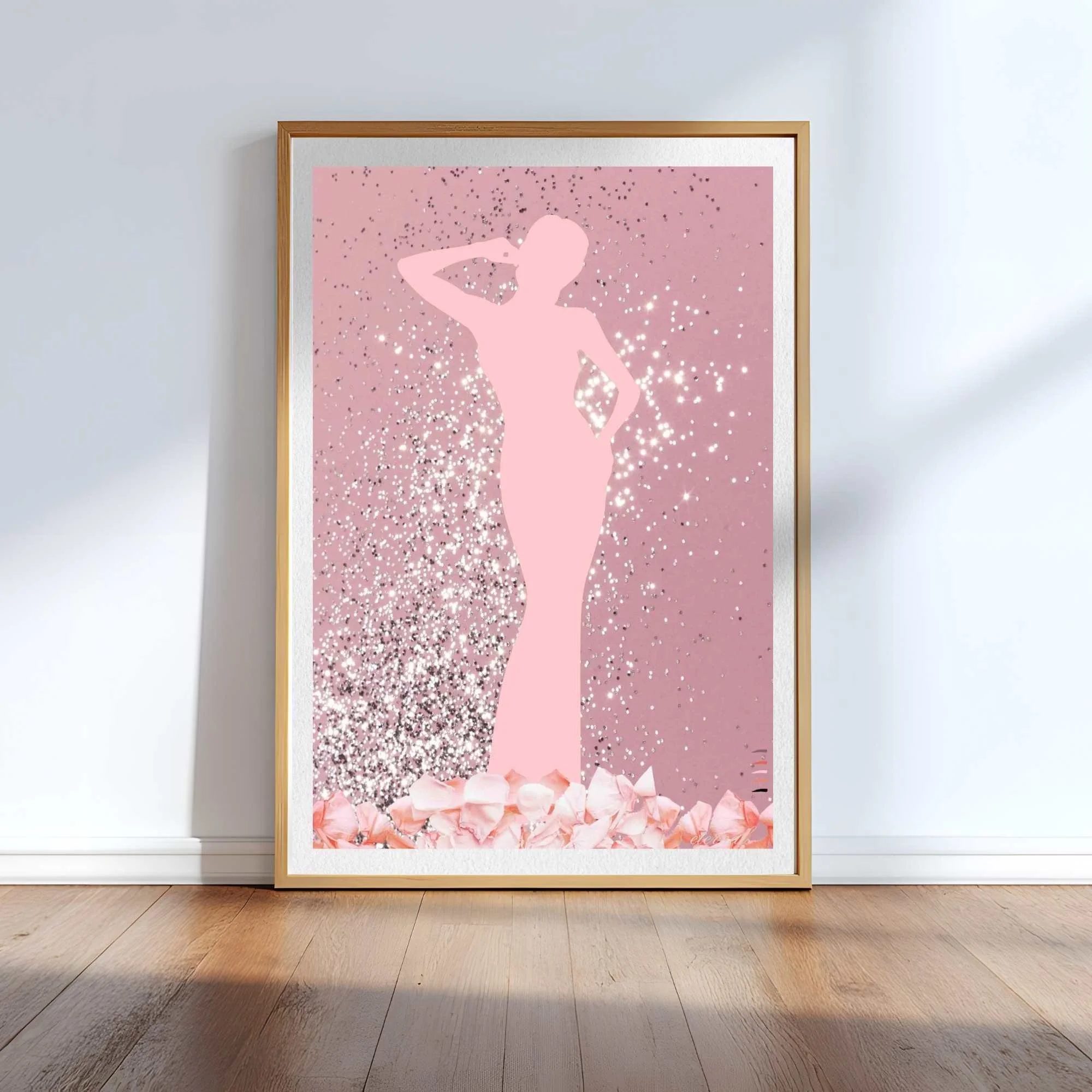 Pink Female Glitterati Stage Icon Art Print - Sydney Artist, Eternal Art Prints - Eternal Art & Design
