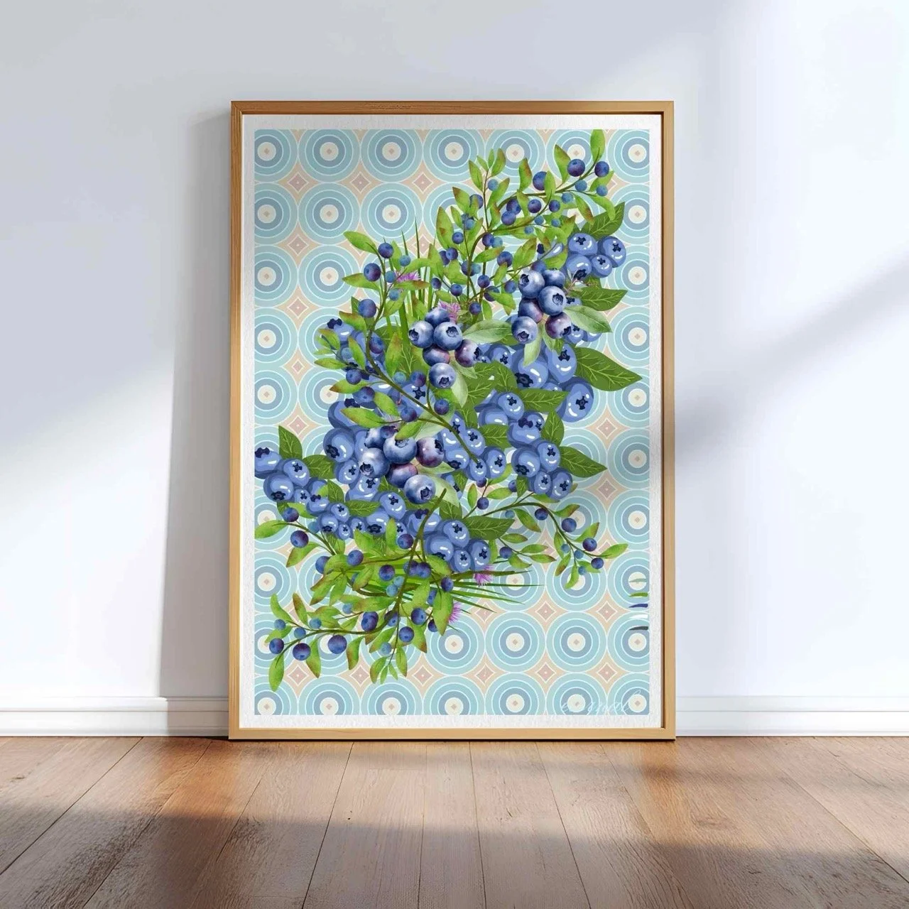 Blueberry Bliss Retro Wall Art Print, Eternal Art Prints