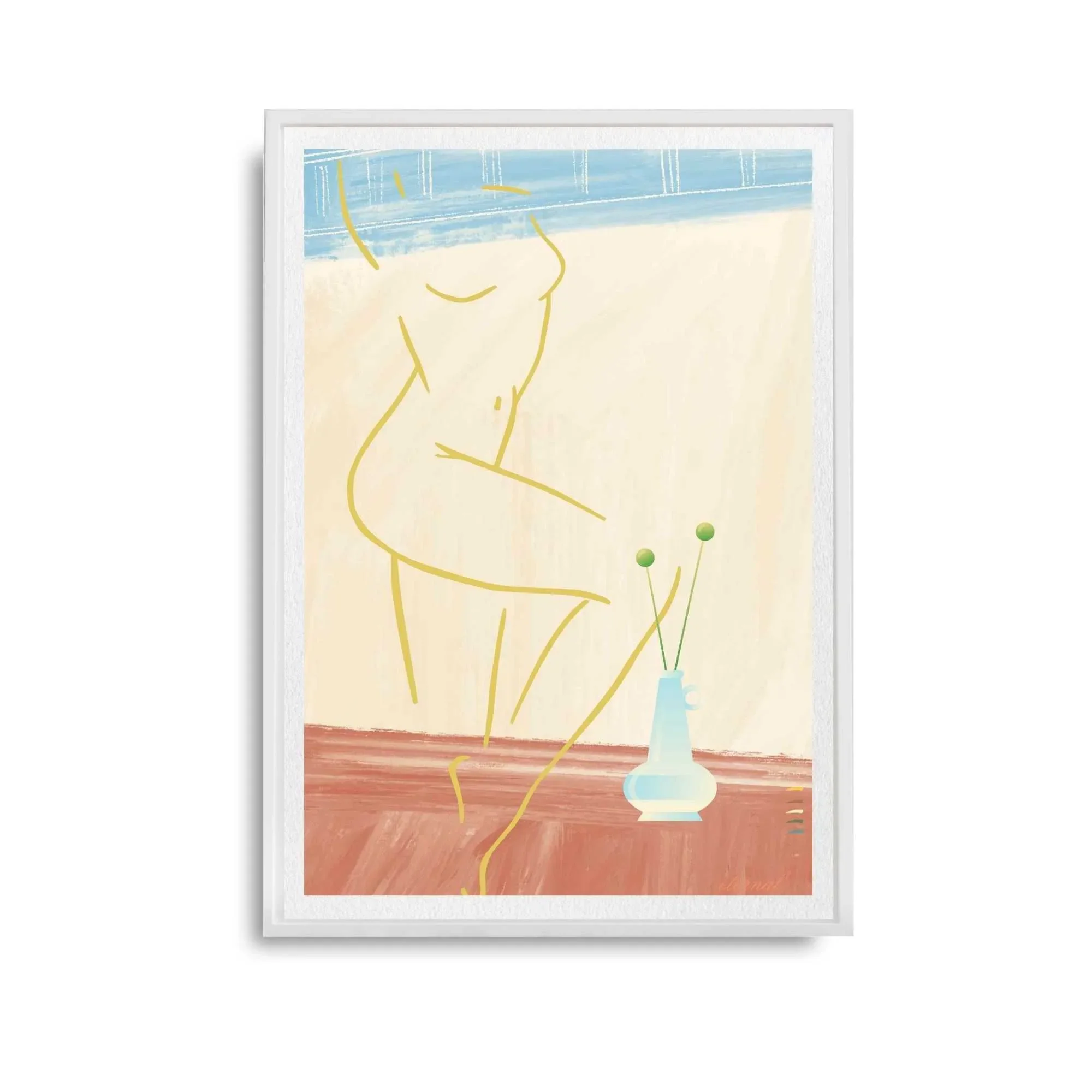 white framed figure print. N10040 wht bg_converted.webp