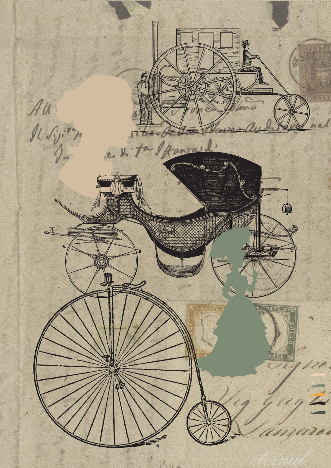 Vintage Cart and Buggy Wall Art Print, Eternal Art Prints