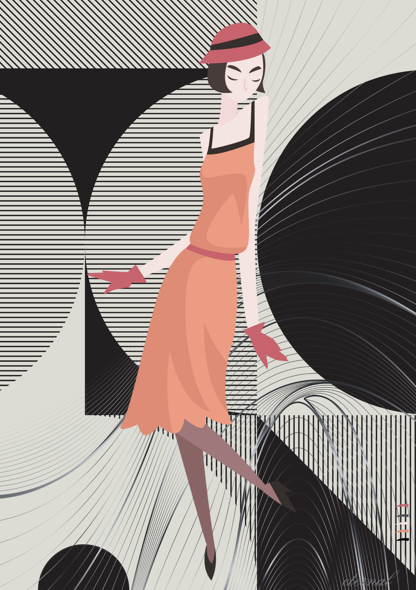 Glamorous 1920s Woman Art Deco Print - Sydney Artist, Eternal Art Prints