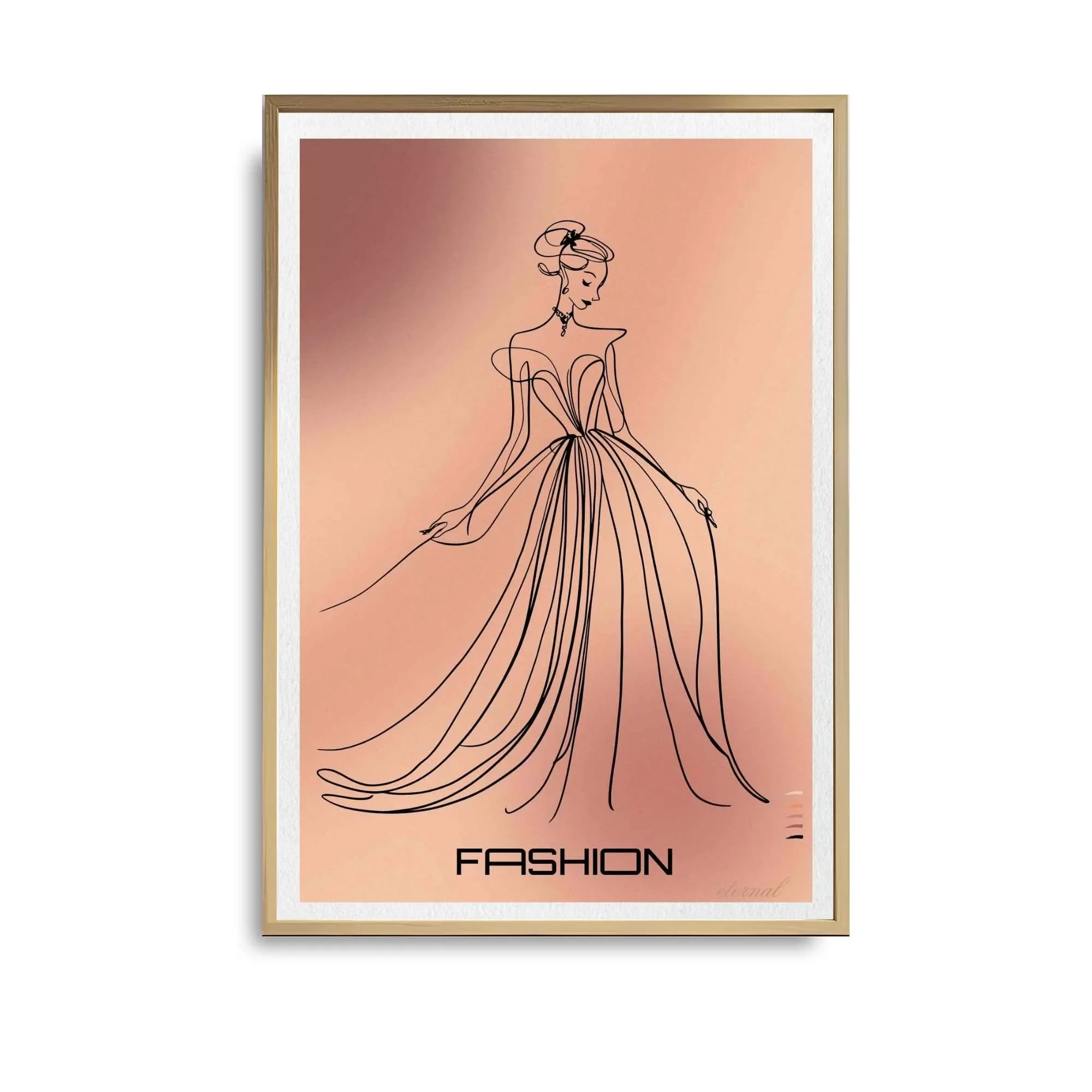 Fashion-inspired Female in Gown Art Print - Sydney Artist, Eternal Art Prints