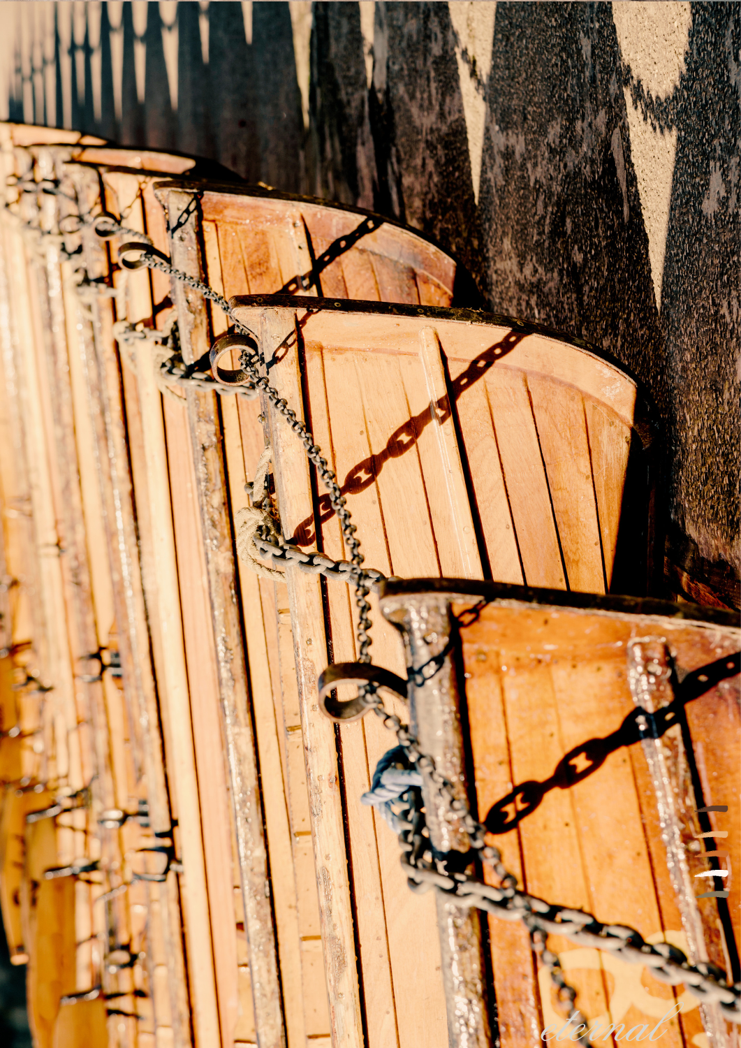 Nautical Rustic Wood Boats Wall Art Print, Eternal Art Prints