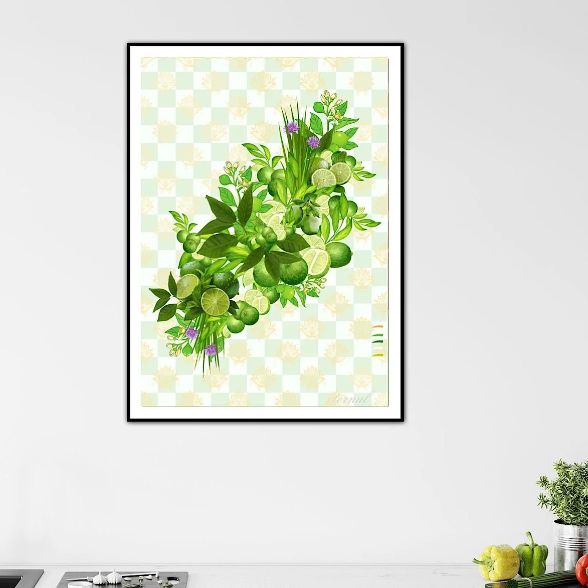 Lime Blossom Wall Art Print, Eternal Art & Design - Eternal Art & Design