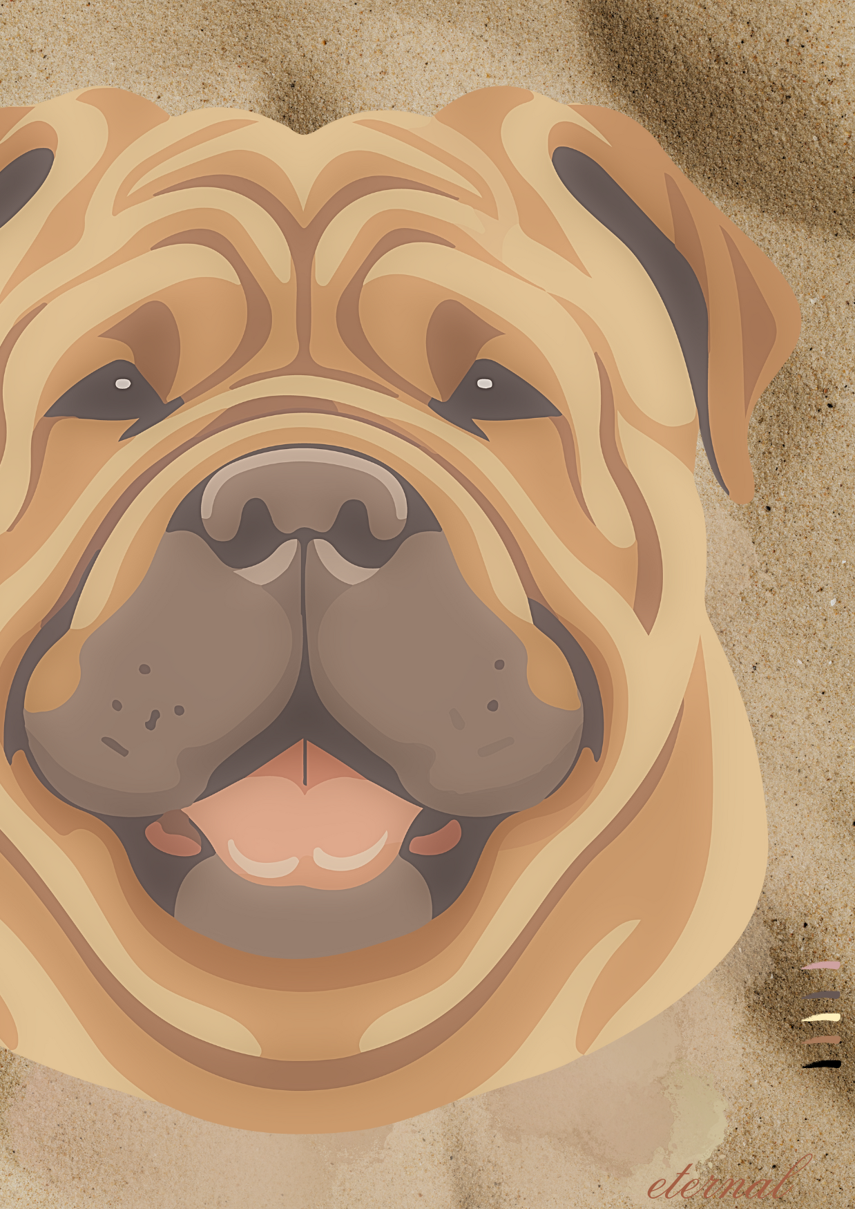 Shar Pei Wall Art Print - Sydney Artist, Eternal Art Prints
