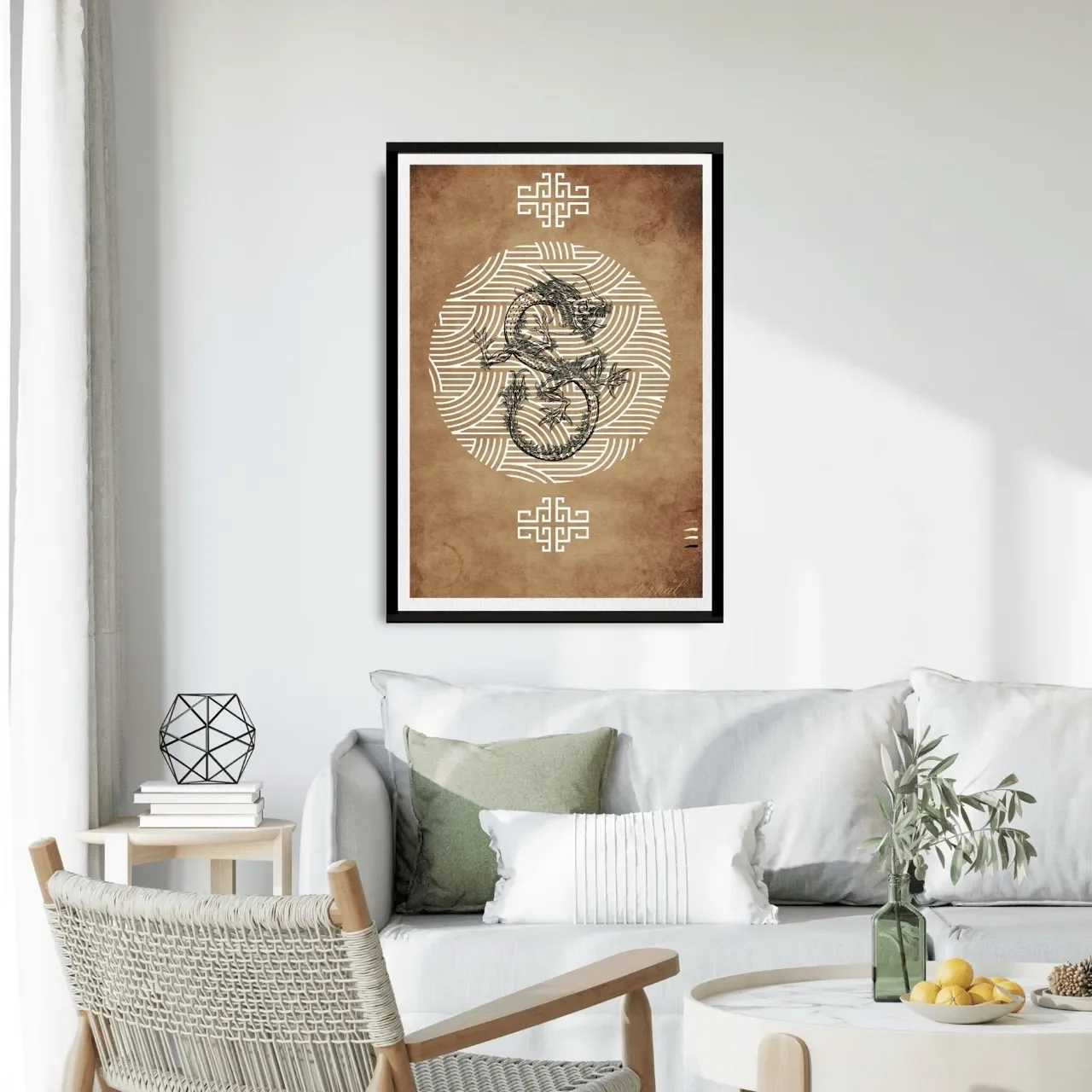 black framed oriental print. I10002 Large_converted.webp