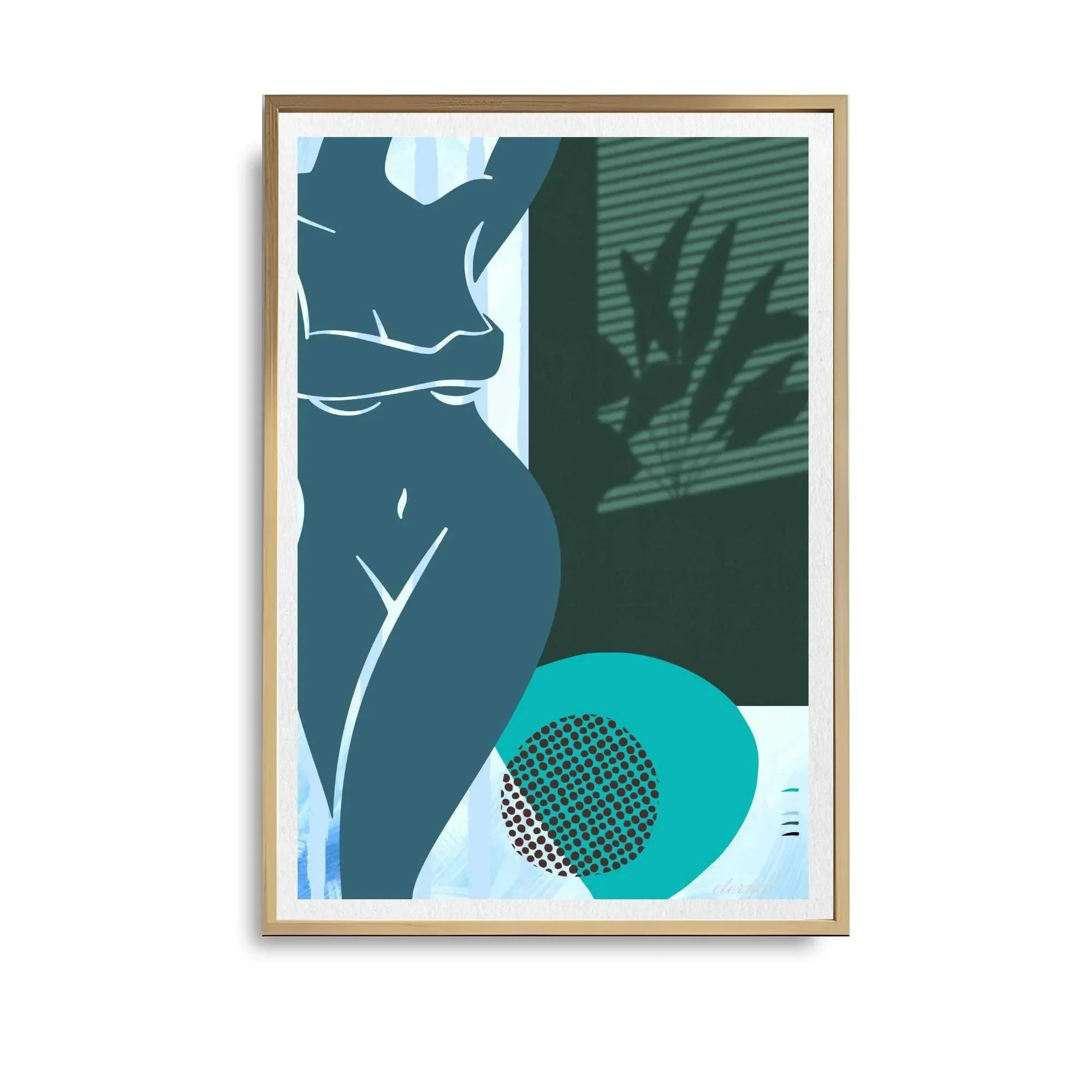 oak framed figure print. N10026 wht bg_converted.webp