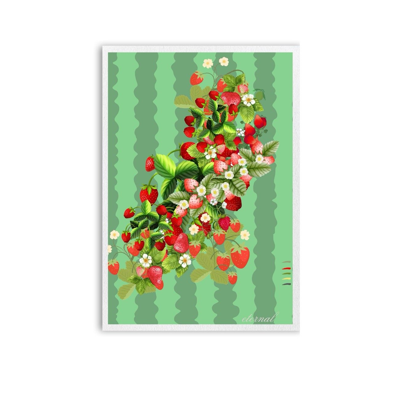 Strawberry Delight Botanical Print - Special Edition Wall Art Eternal Art Prints - Eternal Art & Design