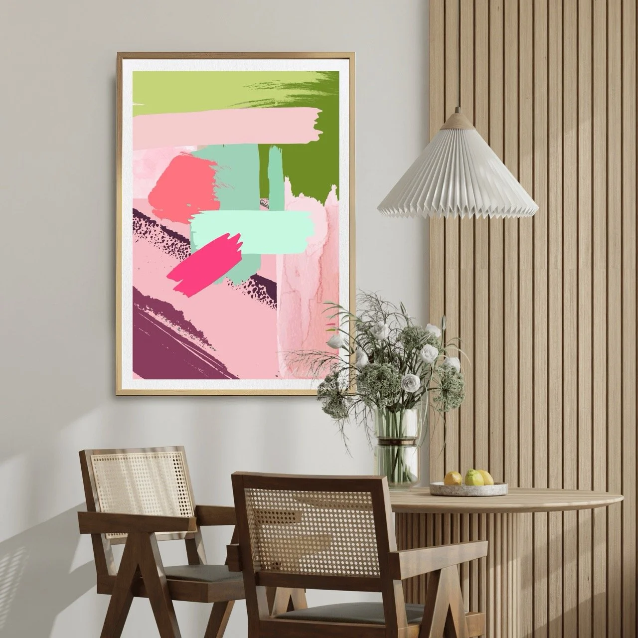 Modern Abstract Brushstrokes in Pink Art Print - Sydney Artist, Eternal Art Prints - Eternal Art & Design
