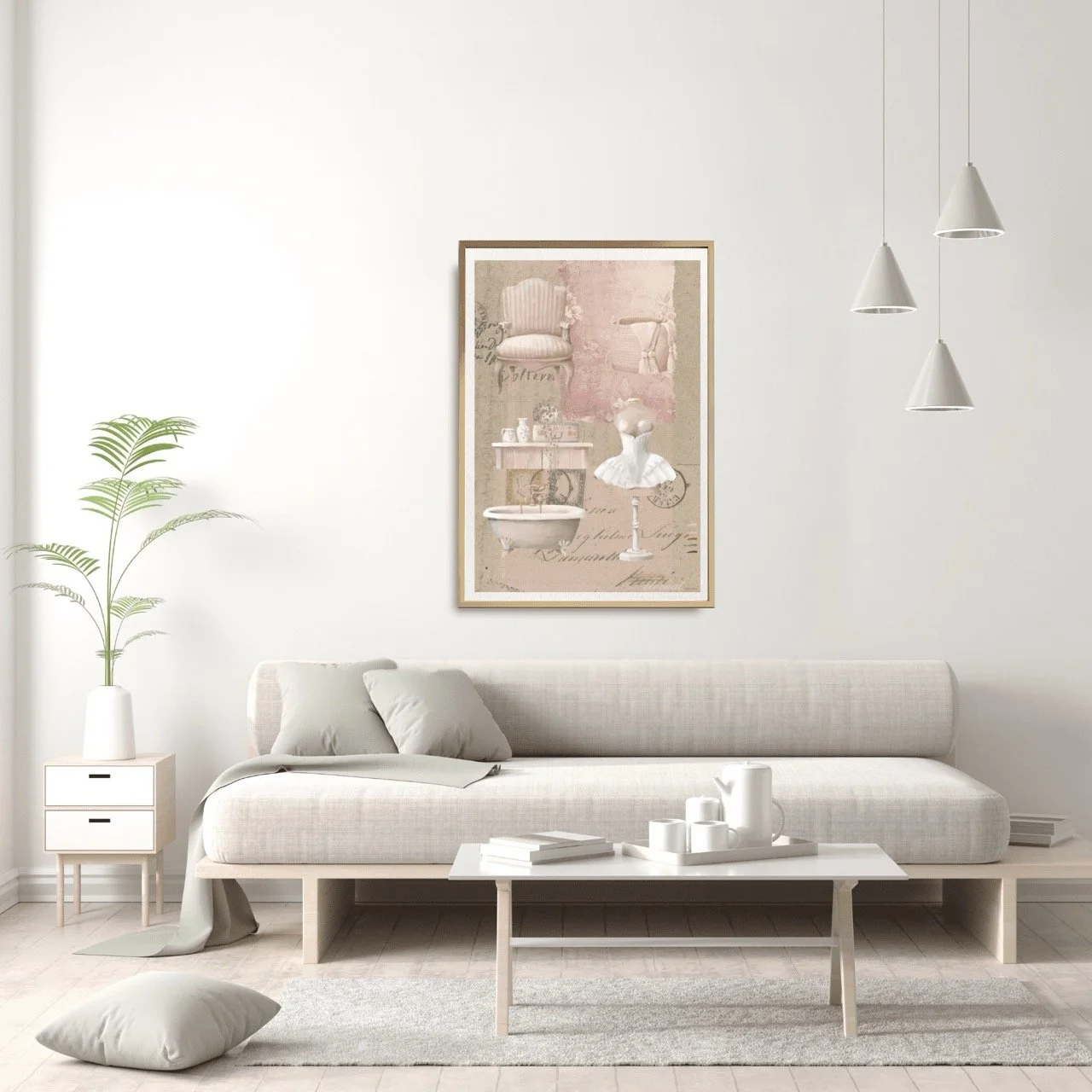 Vintage Pretty Pink Mannequin Wall Art, Eternal Art Prints - Eternal Art & Design