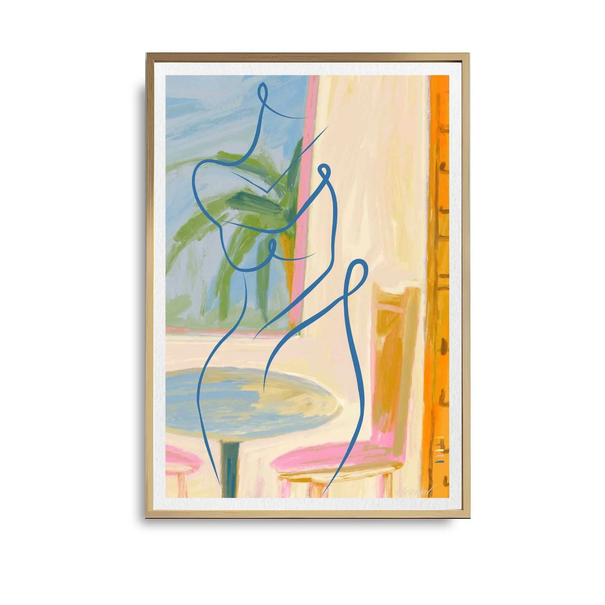 Nude Female with Summery Interior Art Print, Sydney Artist - Eternal Art Prints - Eternal Art & Design