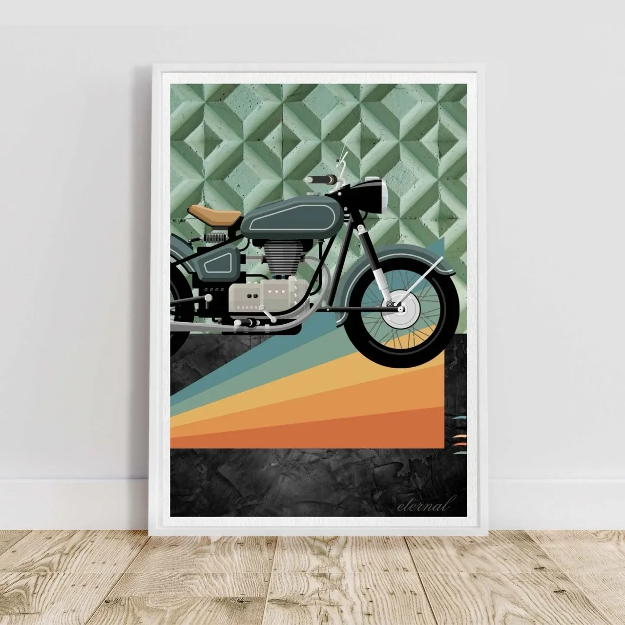 Retro Ride: Vintage Motorbike Print - Sydney Artist, Eternal Art Prints