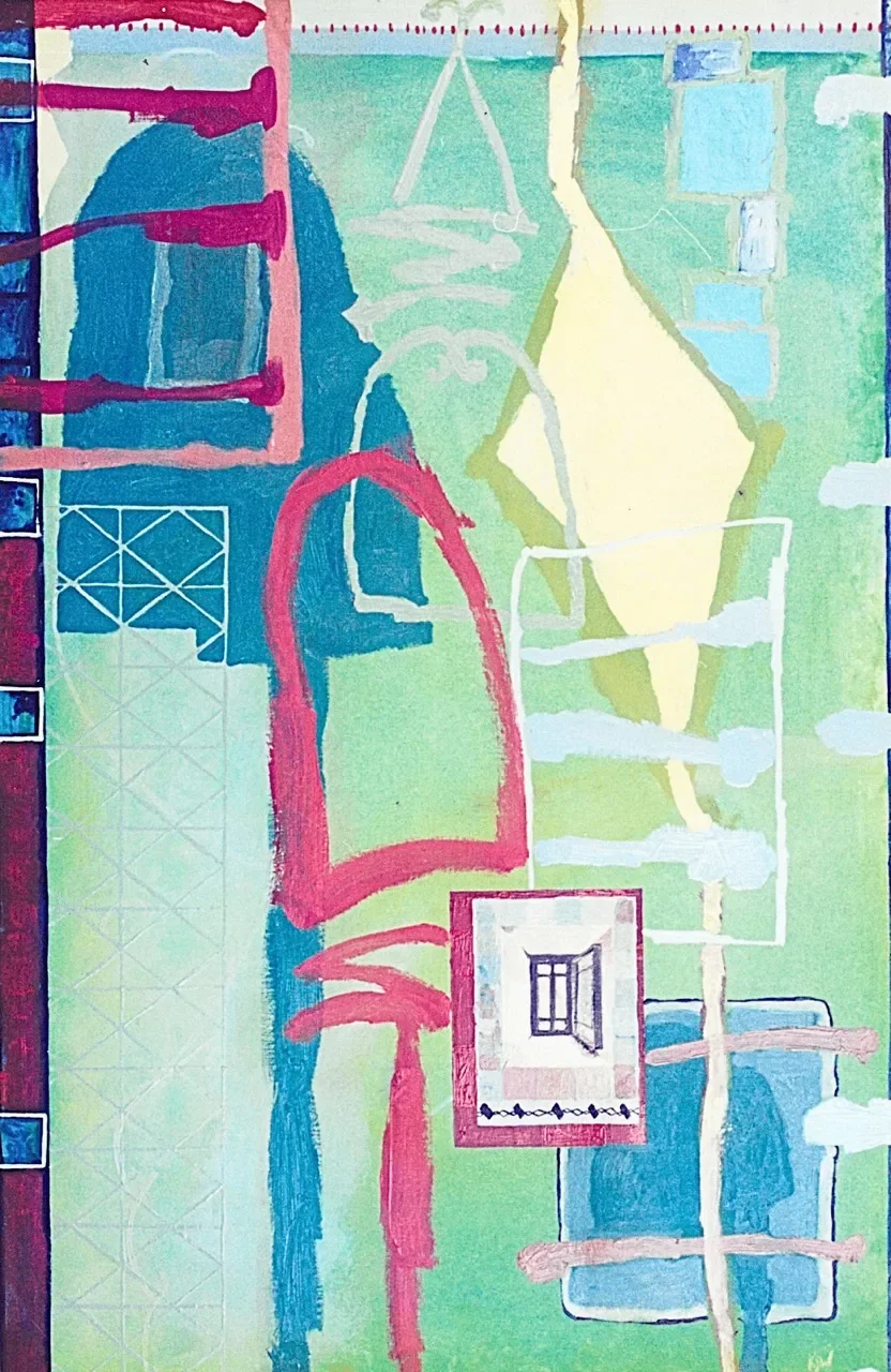 Window in Green | oil on Stonehenge | 500mmw x 700mmh     CORPORATE COLLECTION