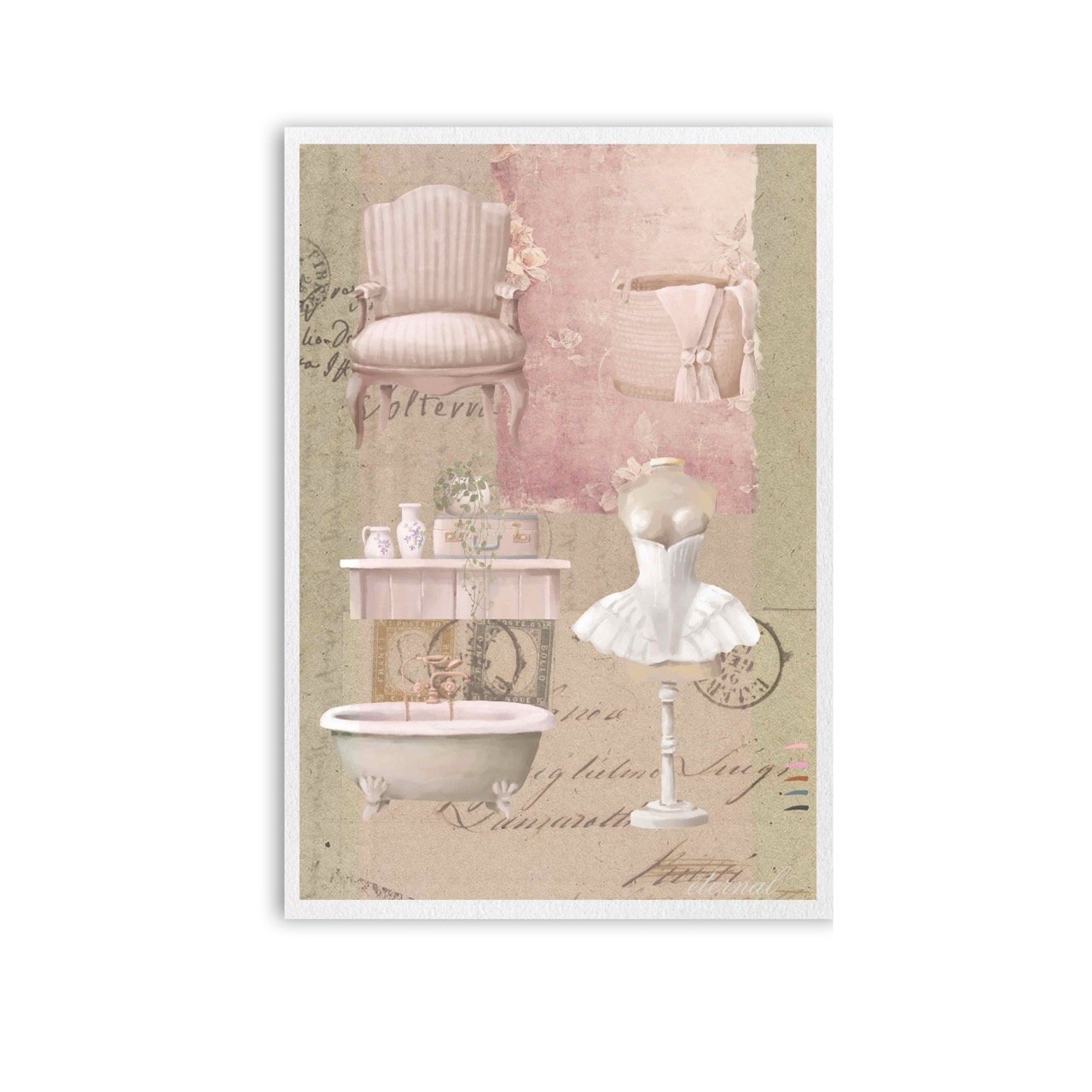 Vintage Pretty Pink Mannequin Wall Art, Eternal Art Prints - Eternal Art & Design