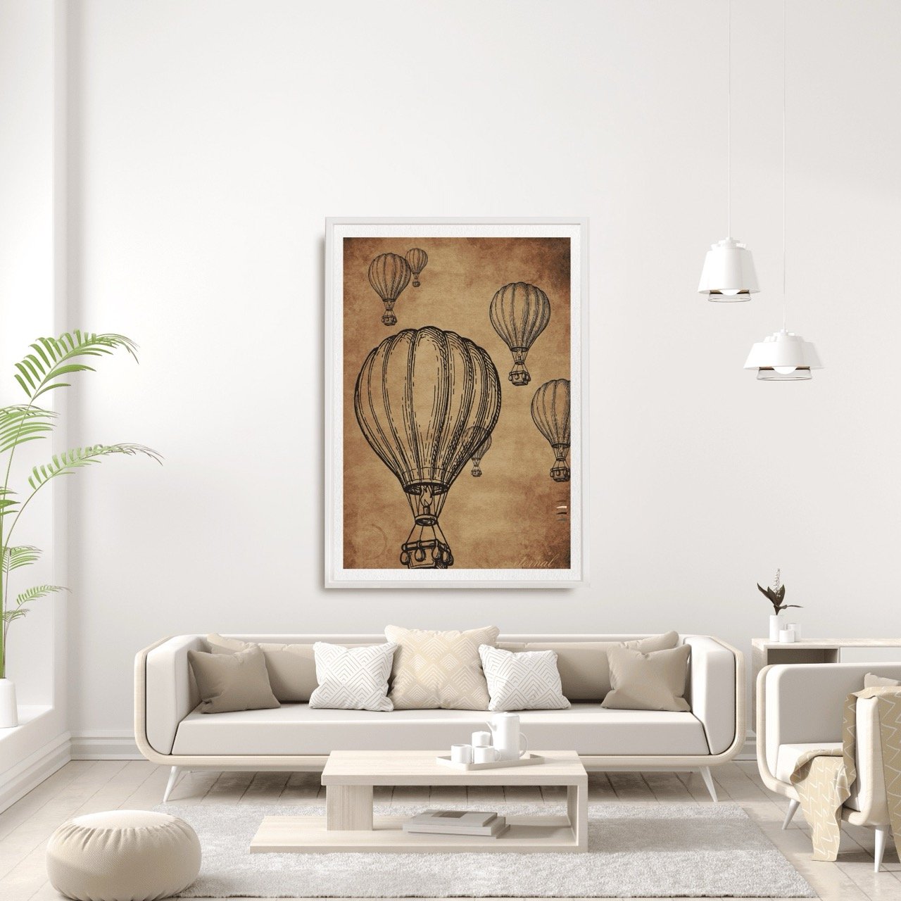 Hot Air Balloons Wall Art Print , Eternal Art Prints - Eternal Art & Design