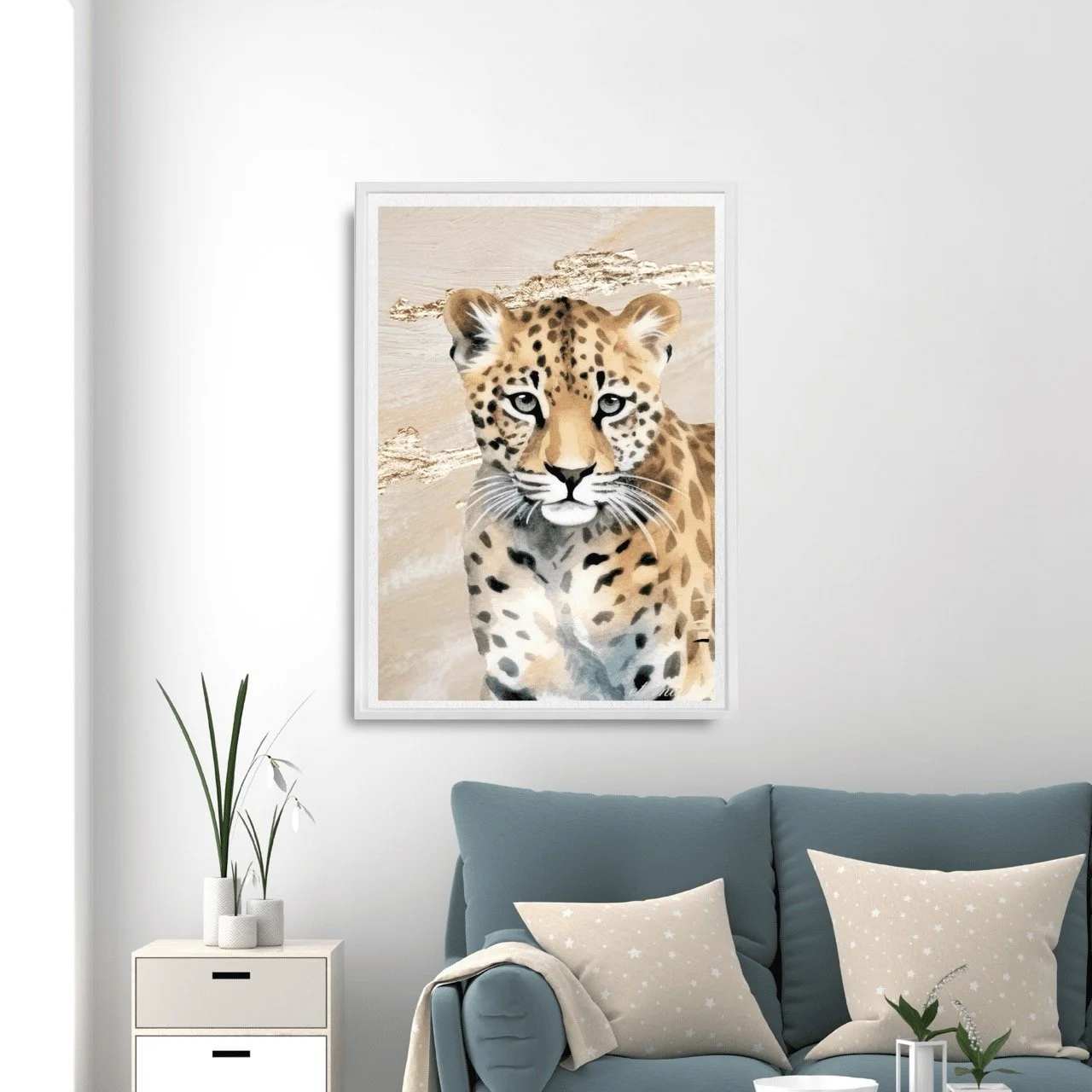 Leopard Cub Wall Art Print - Sydney Artist, Eternal Art Prints - Eternal Art & Design