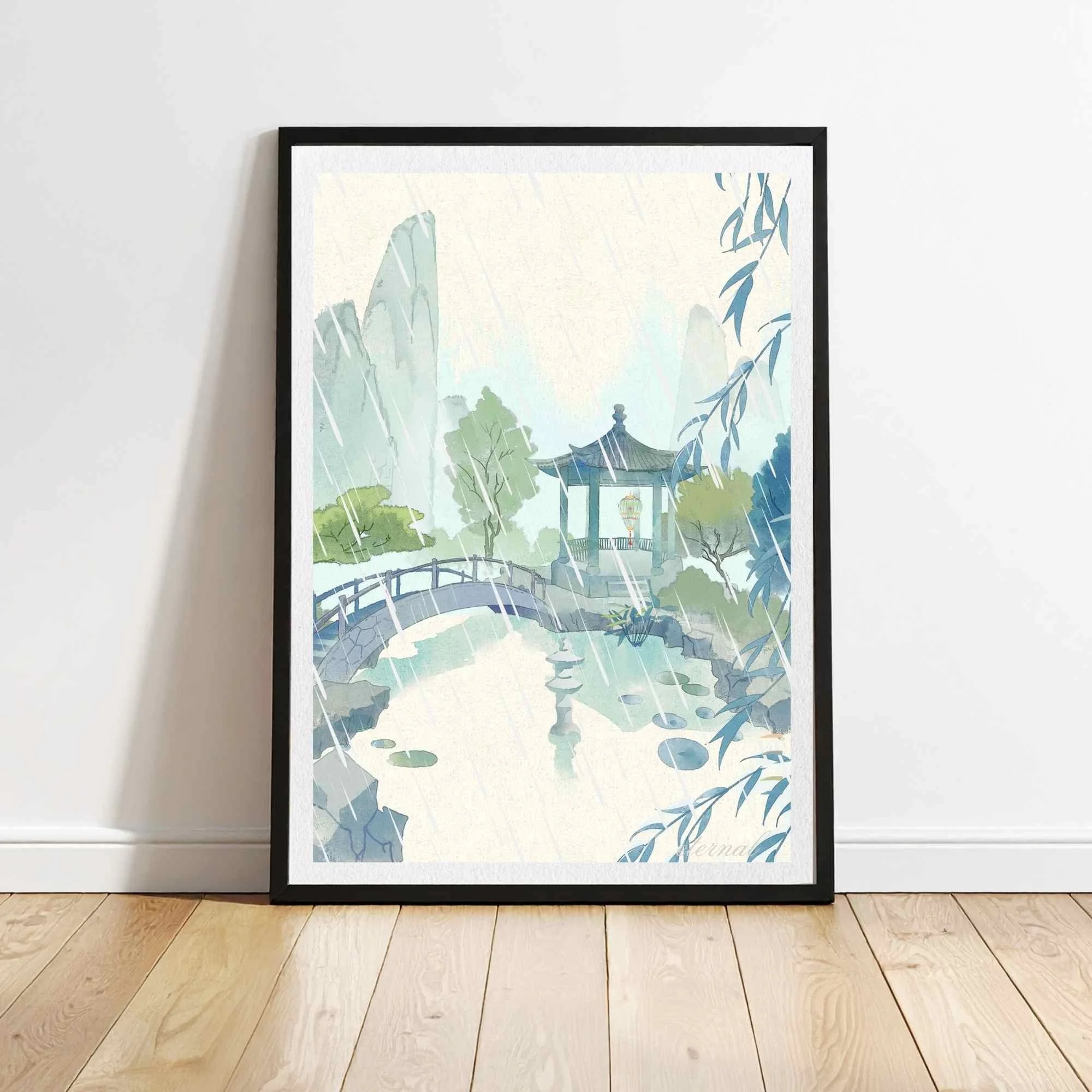Oriental Japanese Pergoda Wall Art Print, Eternal Art Prints - Eternal Art & Design