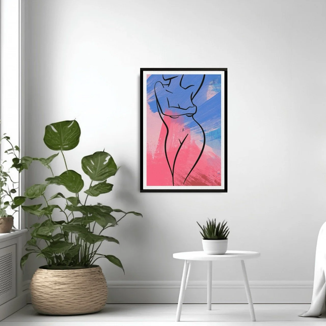 Female Nude Silhouette with brushstrokes Art Print, Sydney Artist - Eternal Art Prints - Eternal Art & Design