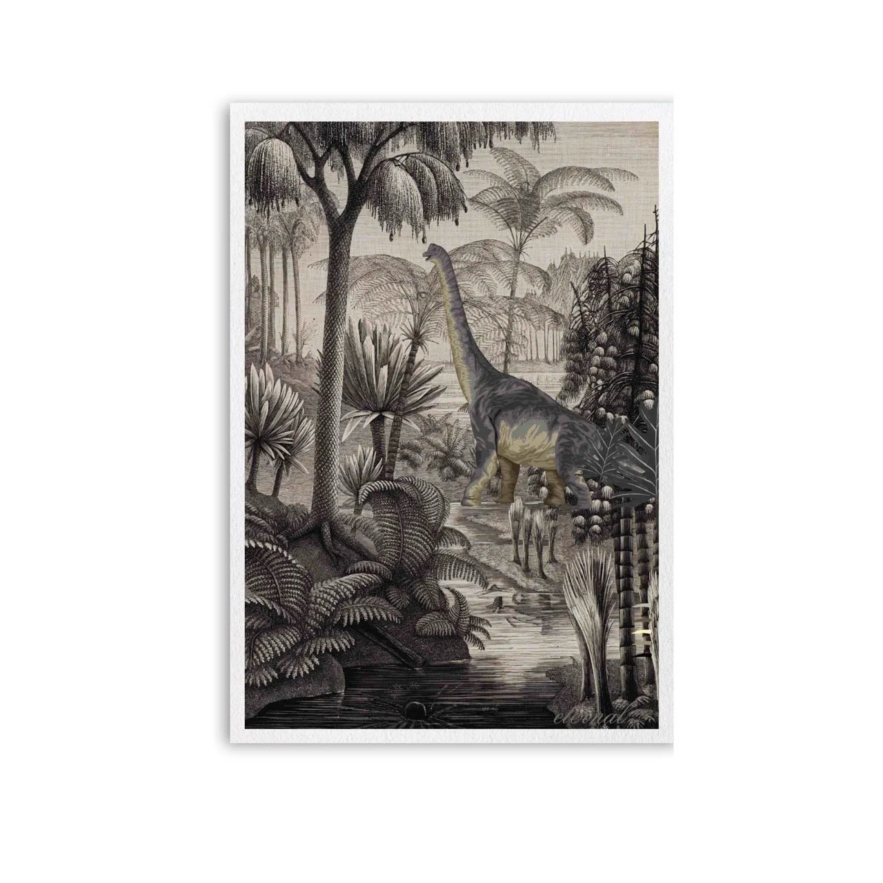 Unframed brontosaurus print. A10009 Large.jpeg