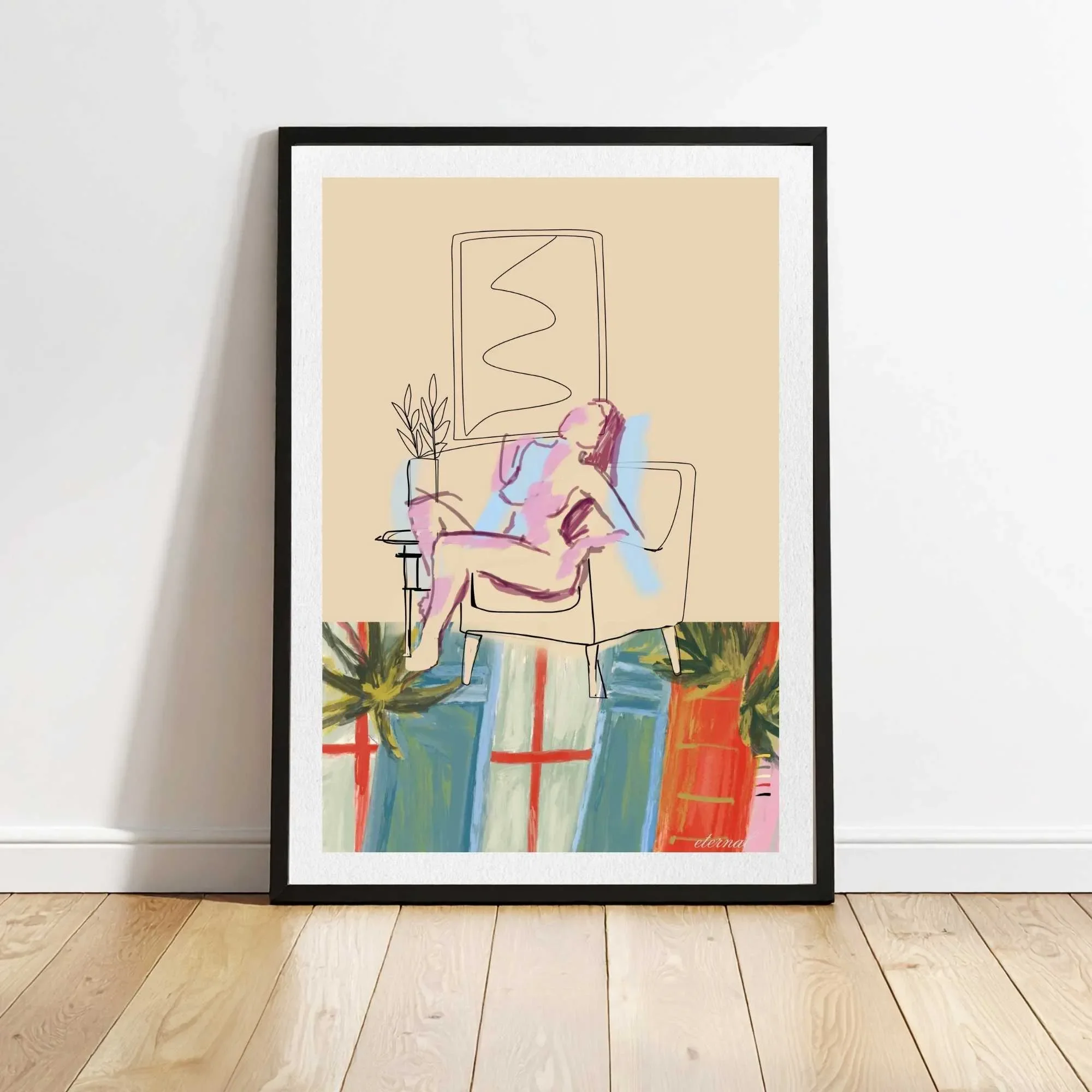 black framed nude sketch N10001 cnr_converted.webp