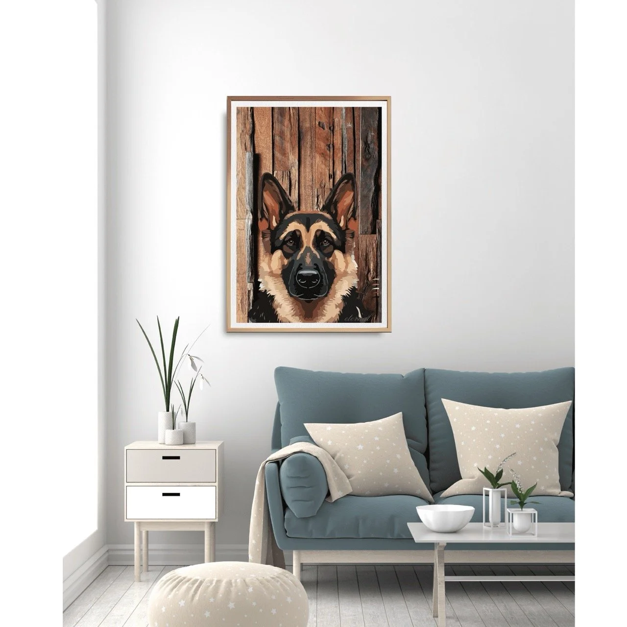 German Shepherd Dog Wall Art Print - Sydney Artist, Eternal Art & Design Prints - Eternal Art & Design