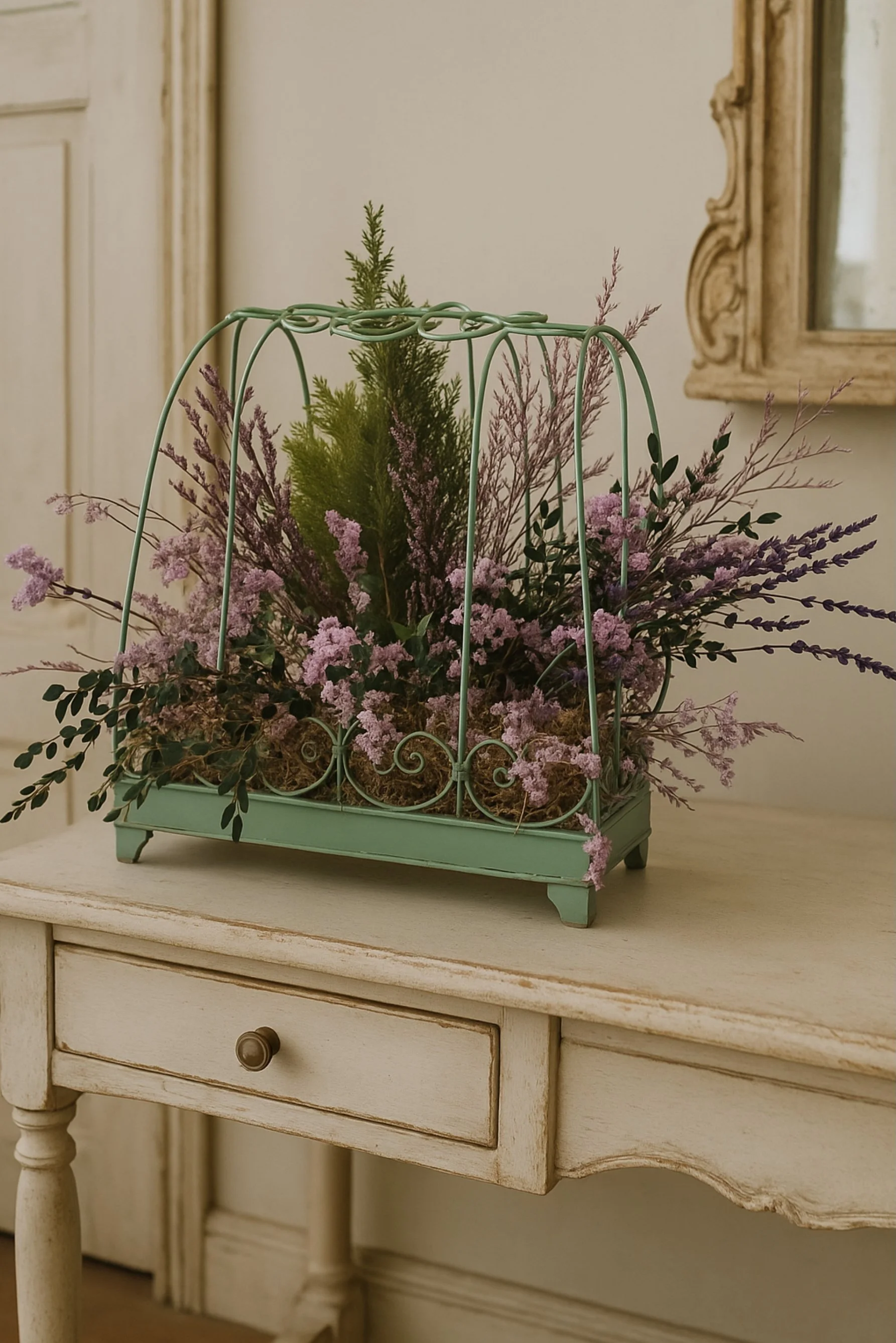 Provence Conservatory Centrepiece - Eternal Stems. Handcrafted dried & preserved arrangement - Eternal Art & Design