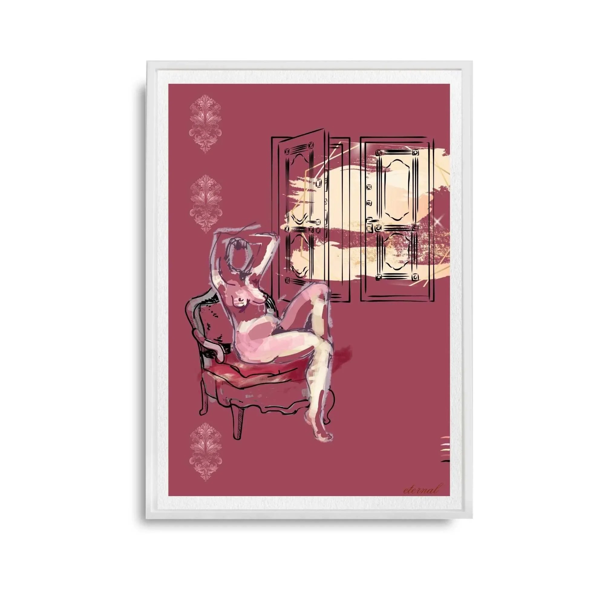 white framed figure print. N10002 wht bg_converted.webp