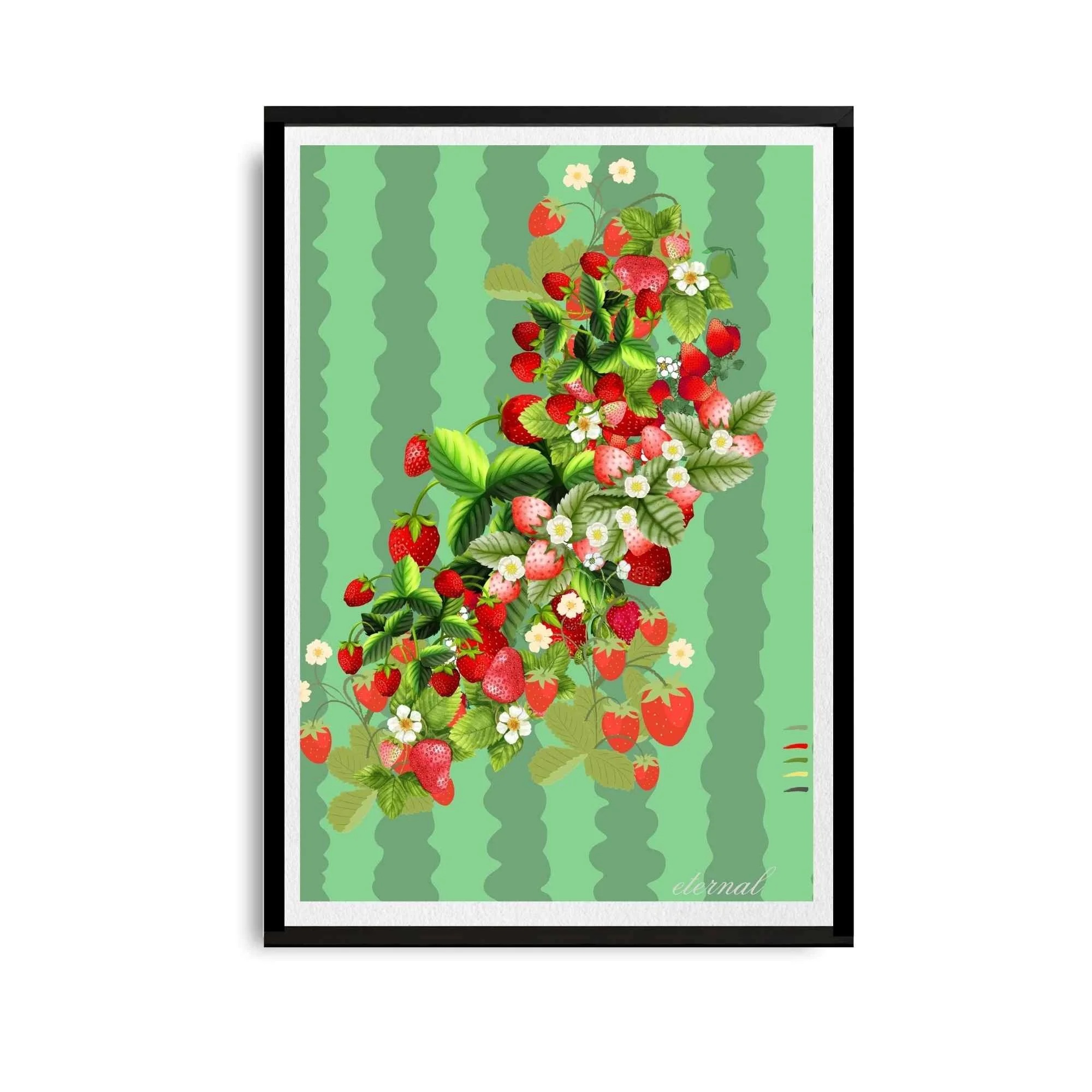 Strawberry Delight Botanical Print - Special Edition Wall Art Eternal Art Prints - Eternal Art & Design