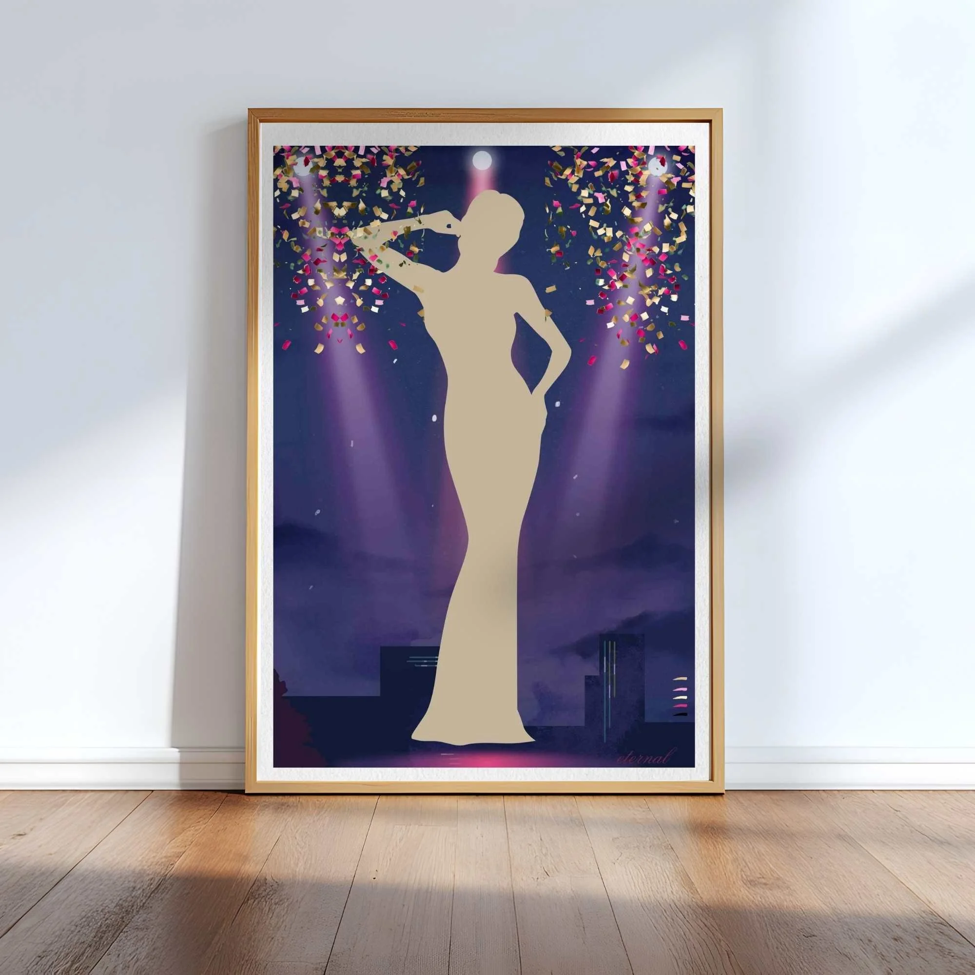 Stage Icon in Purple Art Print - Sydney Artist, Eternal Art Prints - Eternal Art & Design